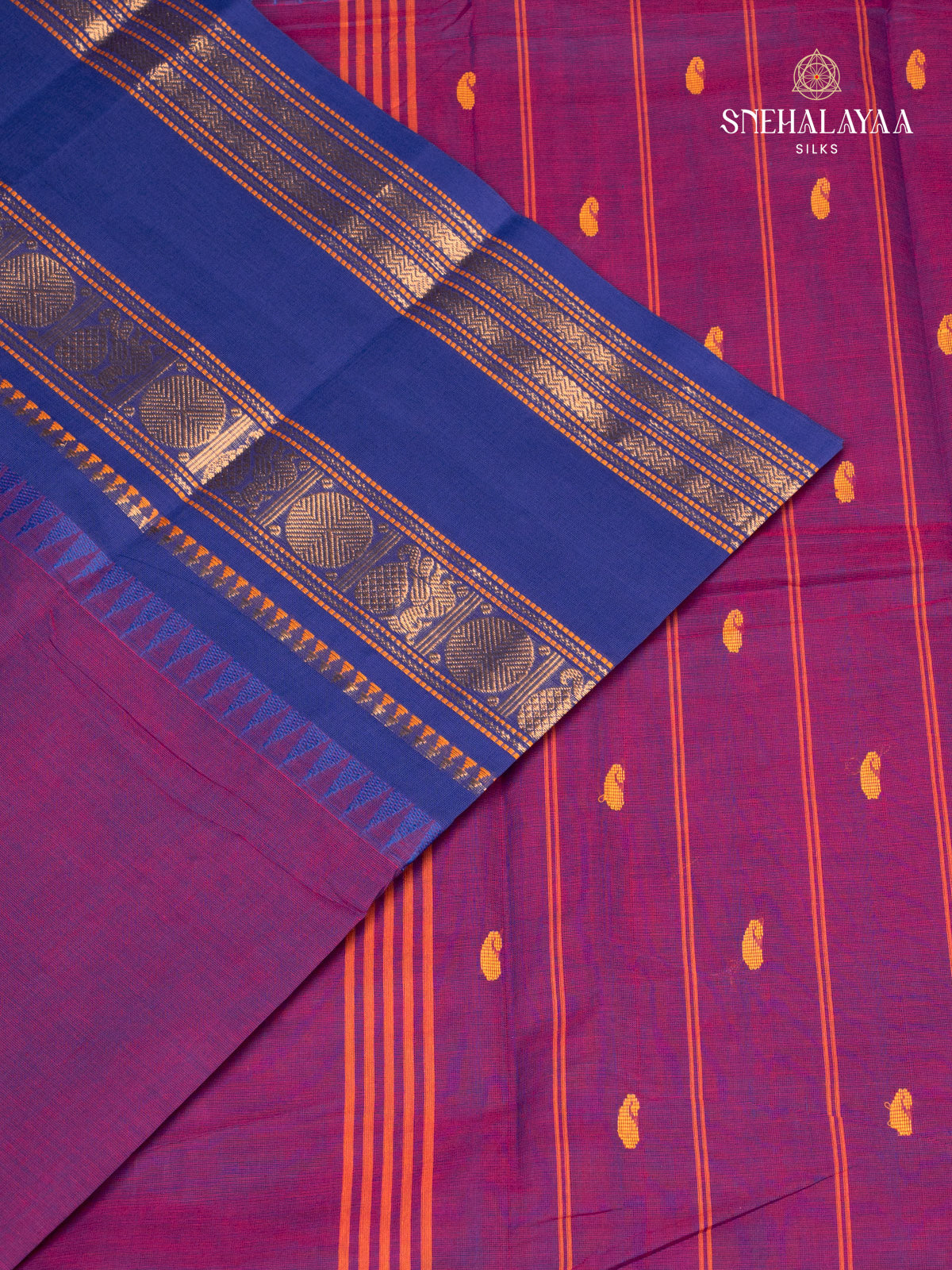 Purple Chettinad Cotton Saree