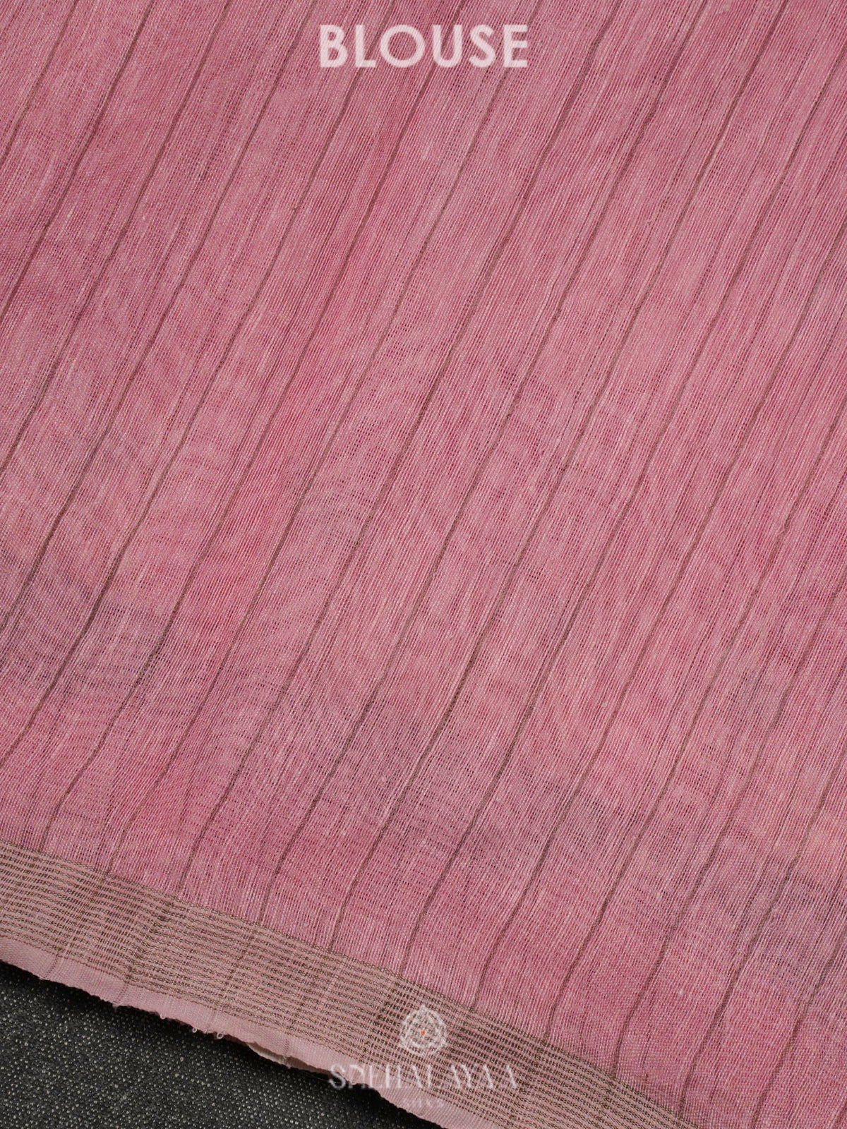 Pink Linen Kora Silk Saree