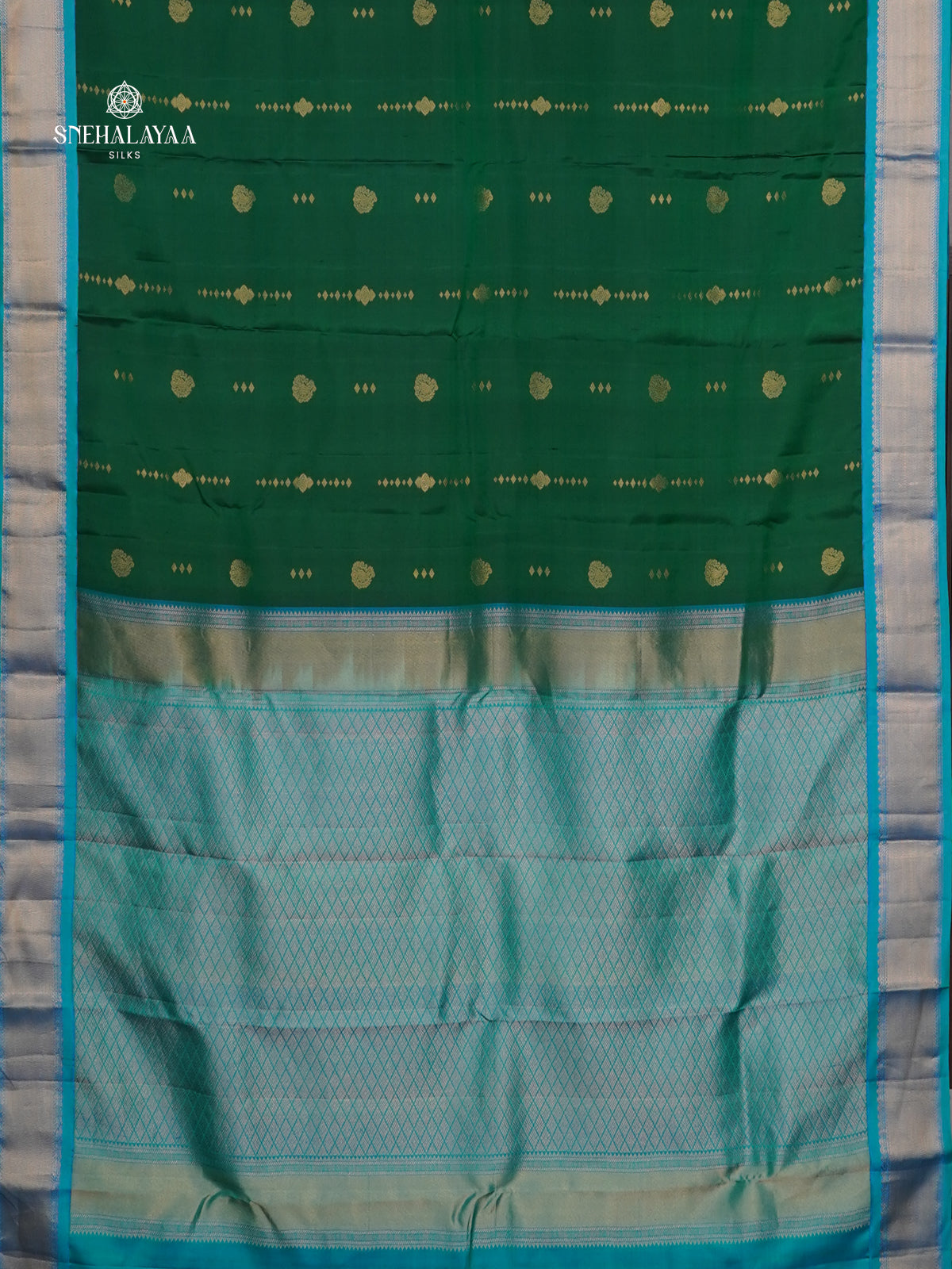 Forest Green Kanjivaram Silk Saree