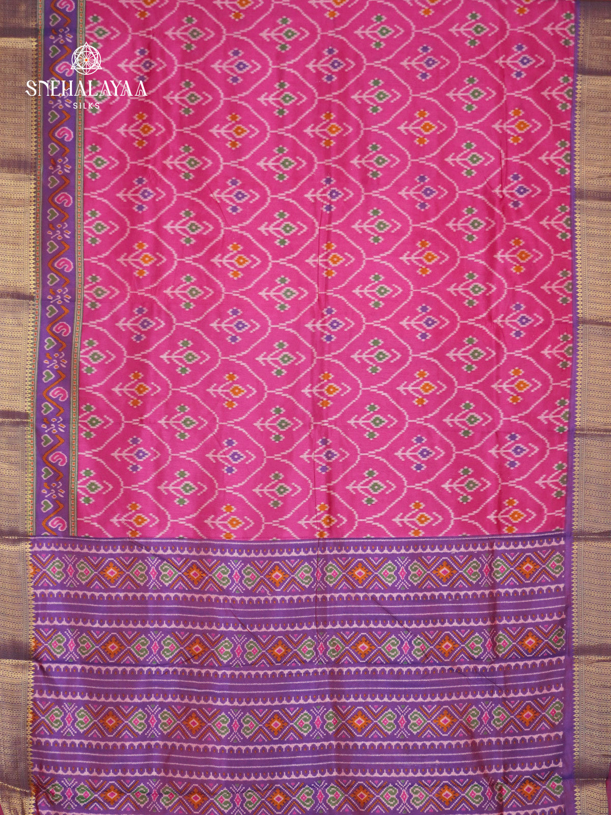 Pink Ikat Saree