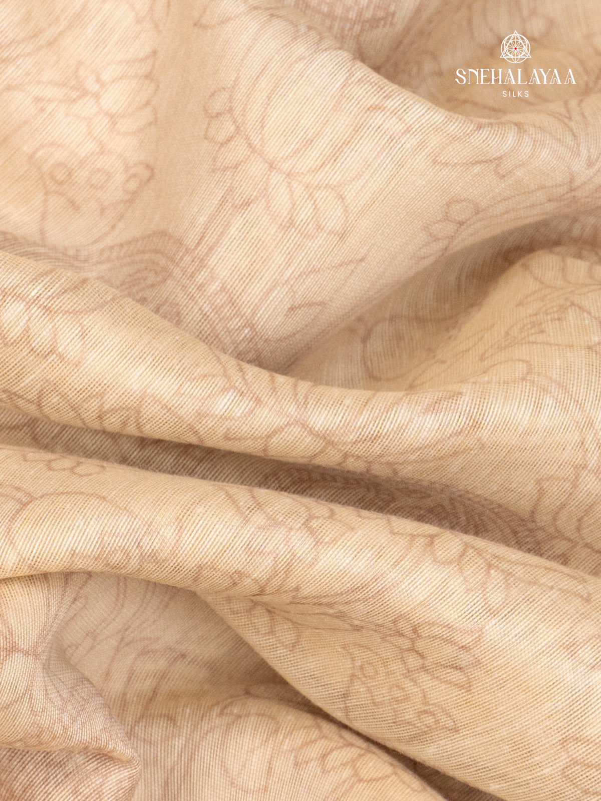 Cream With Navy Blue Border Linen Saree