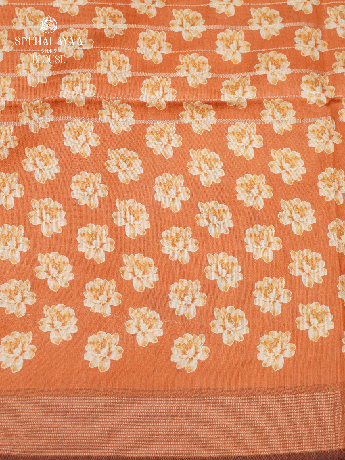 Orange Jute Saree