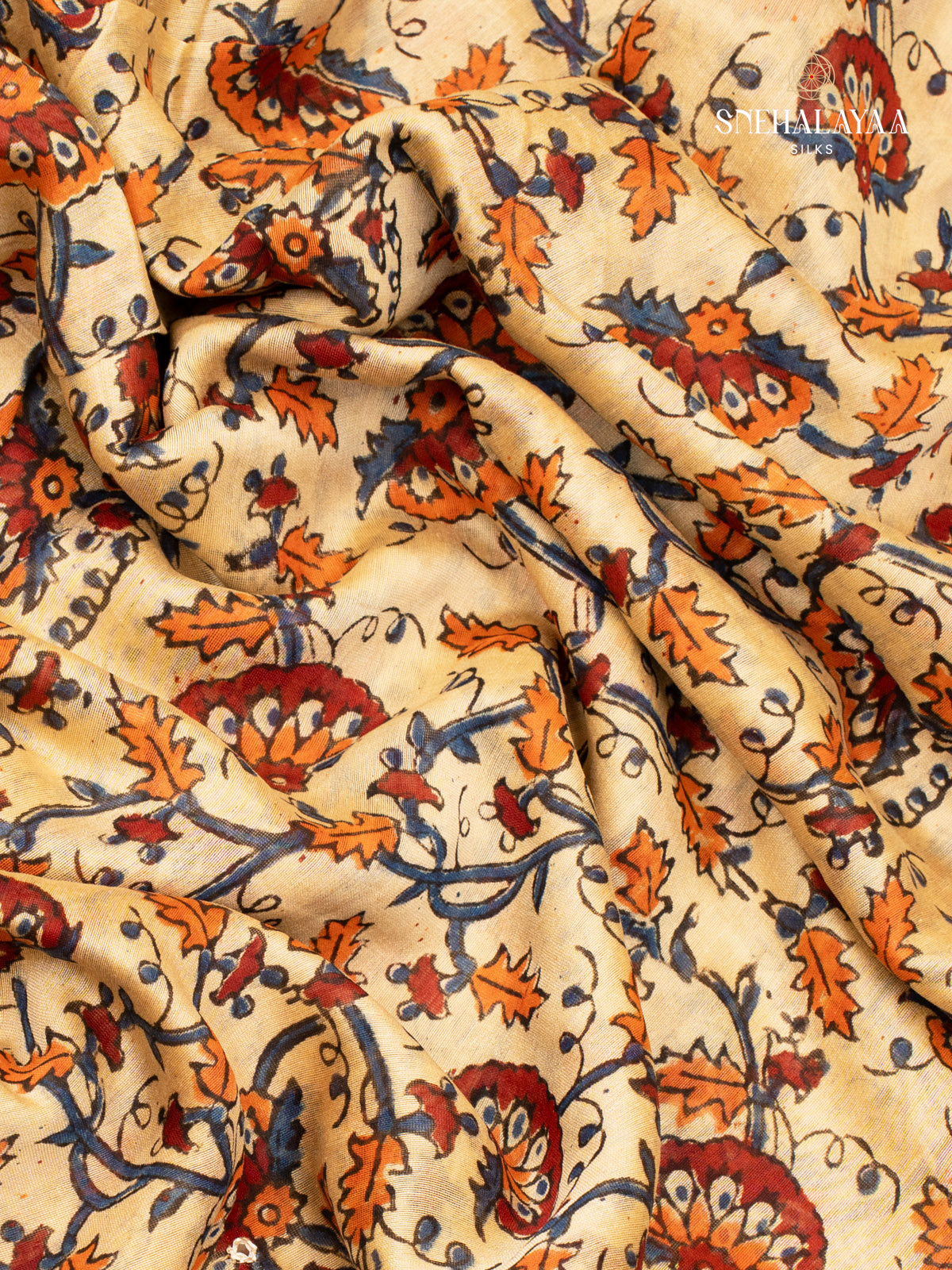 Beige Chanderi Saree