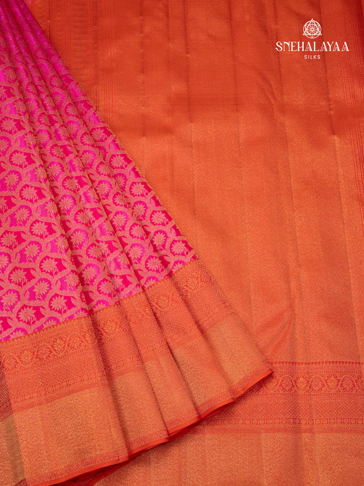 Rani Pink Kanjivaram Silk Saree