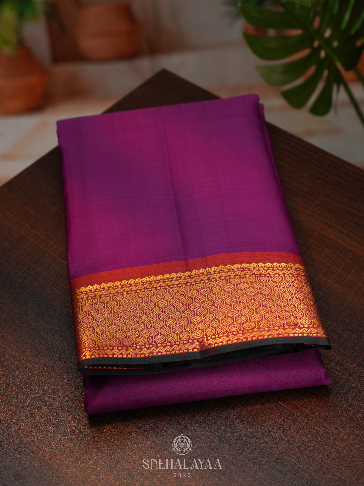 Magenta Kanjivaram Silk Saree