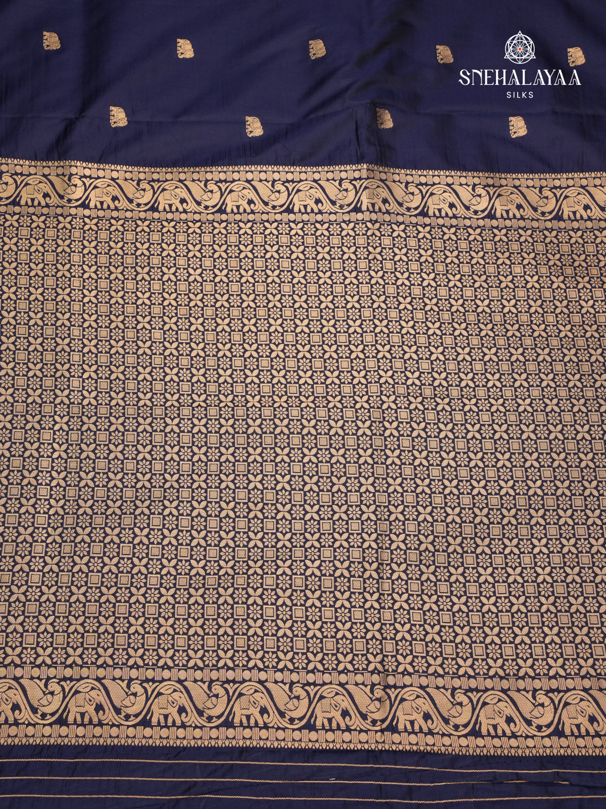 Navy Blue Banaras Paithani Saree