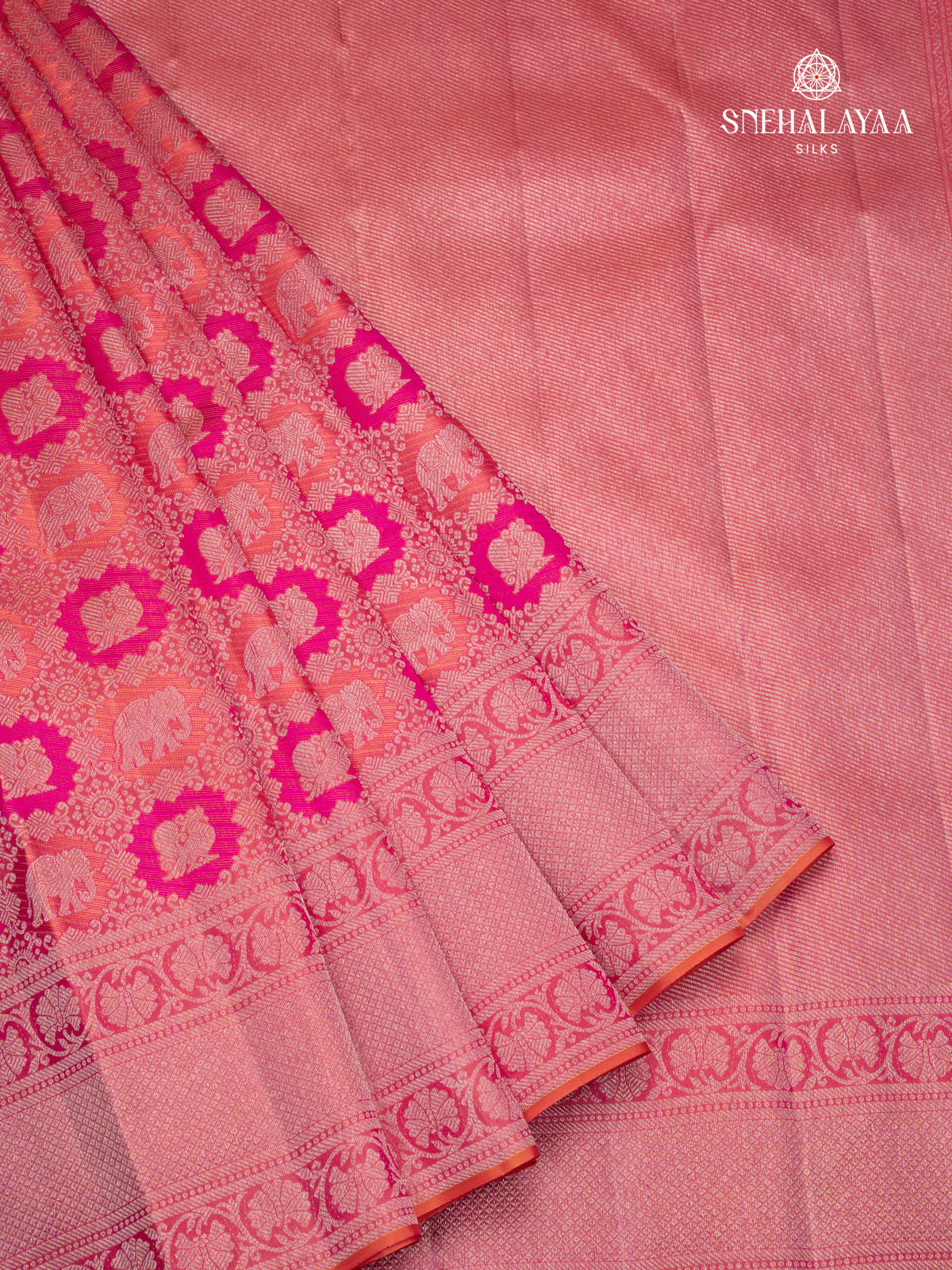 Pink Kanjivaram Silk Saree