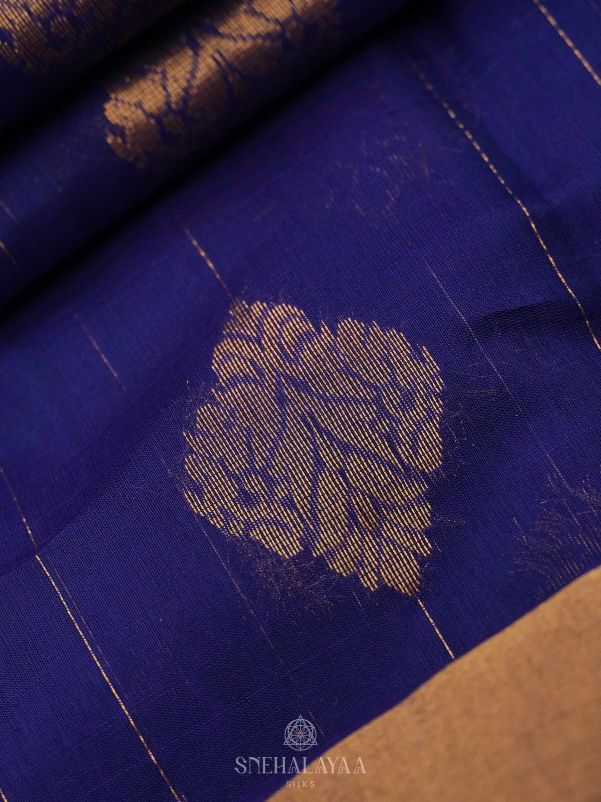 Navy Blue Kanchi Silk Cotton Saree