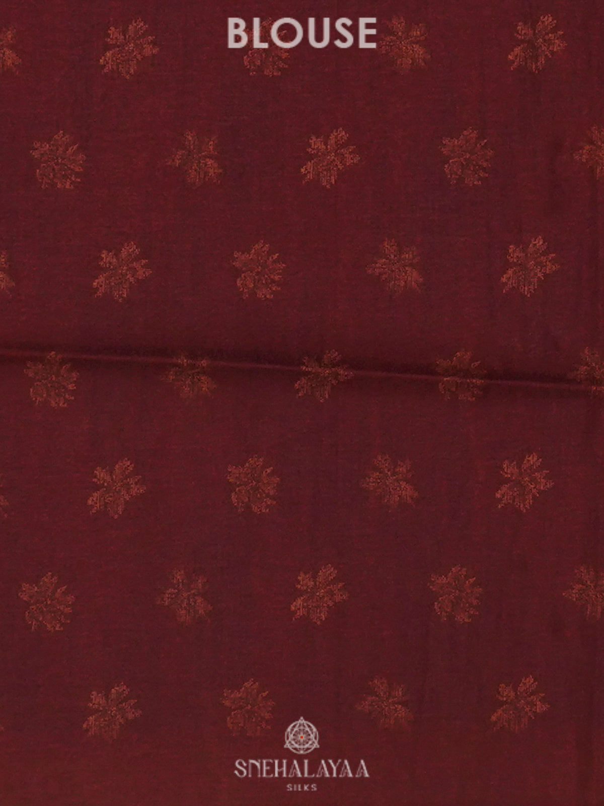 Maroon Floral Printed Tussar Saree