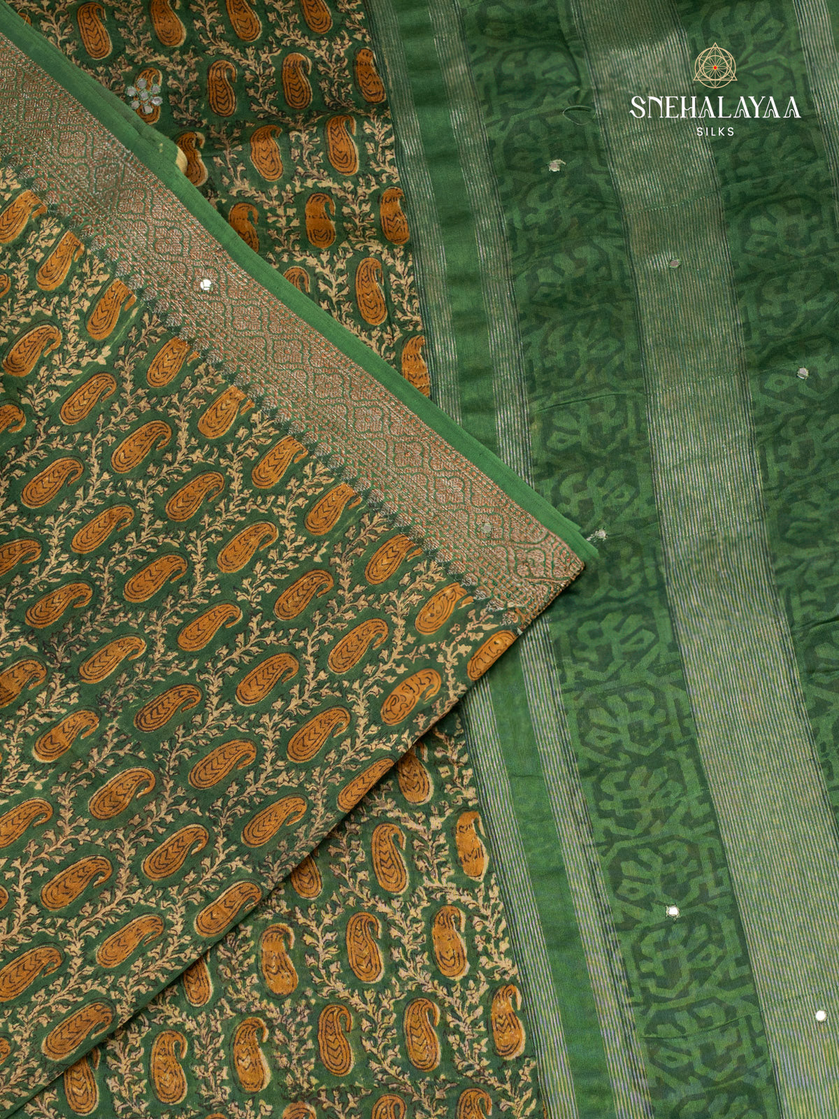Green Chanderi Saree