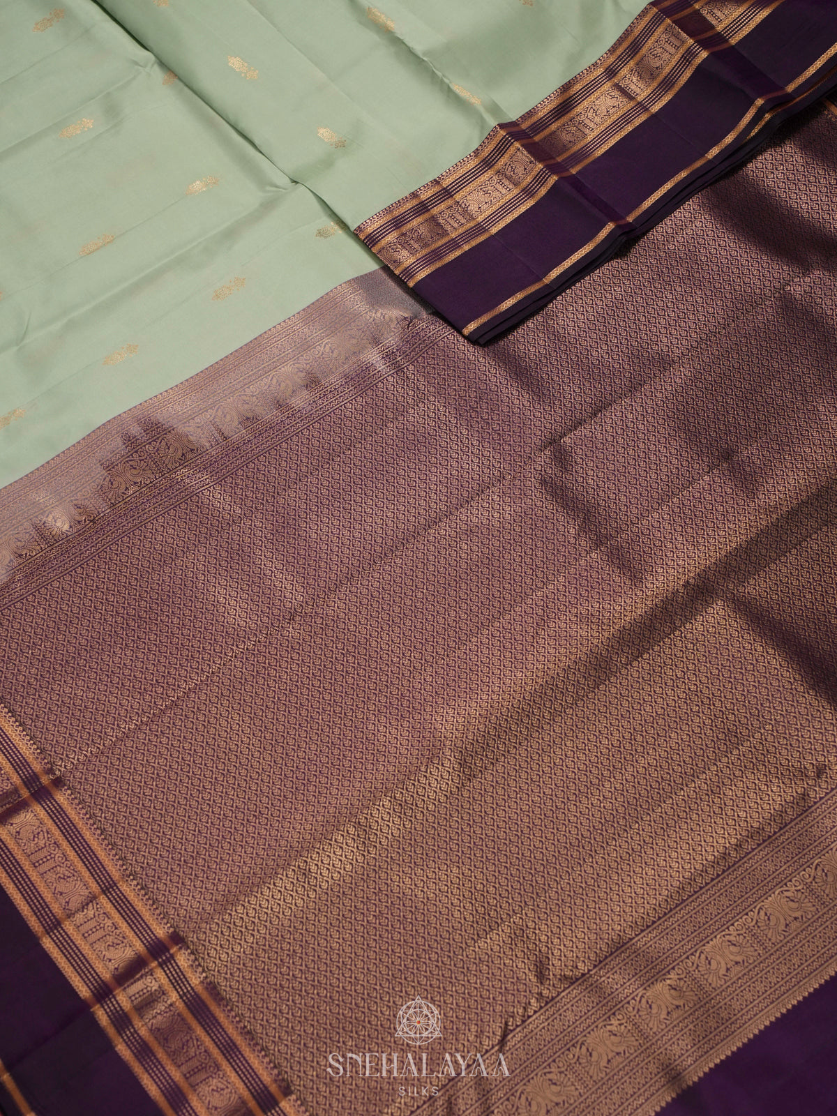 Pista Green Kanjivaram Silk Saree