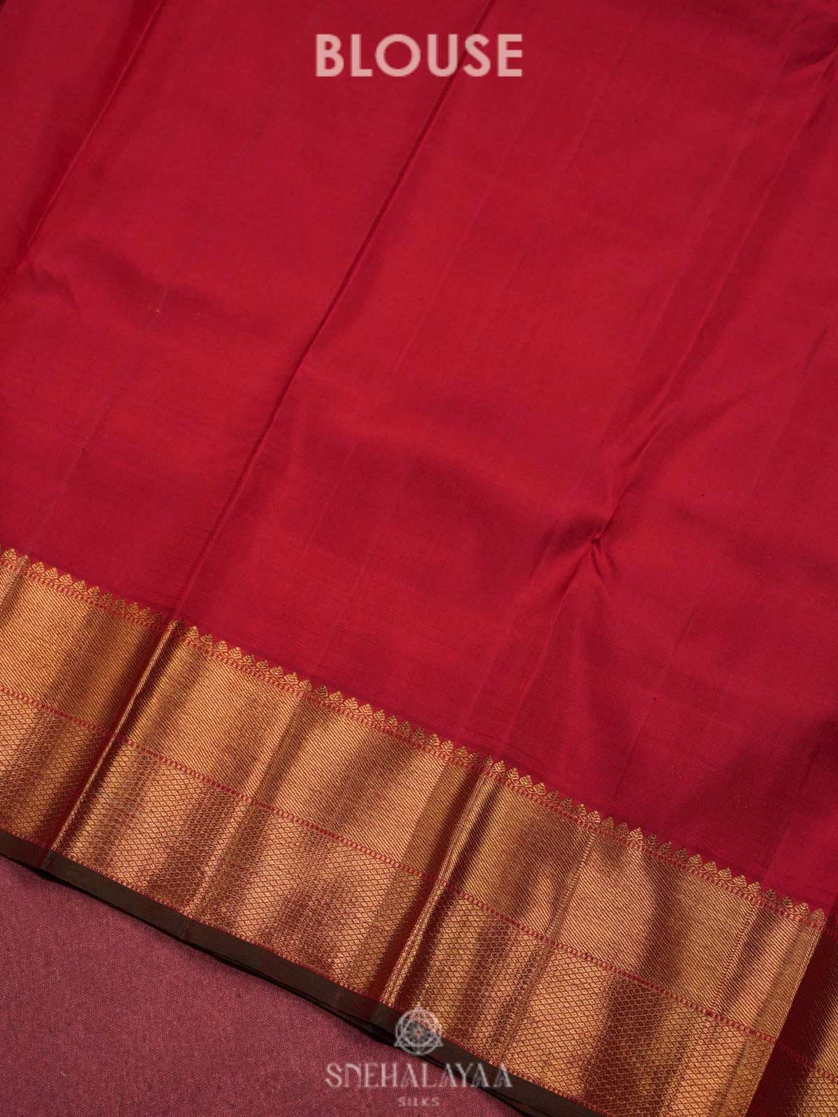 Crimson Red Kanjivaram Silk Saree