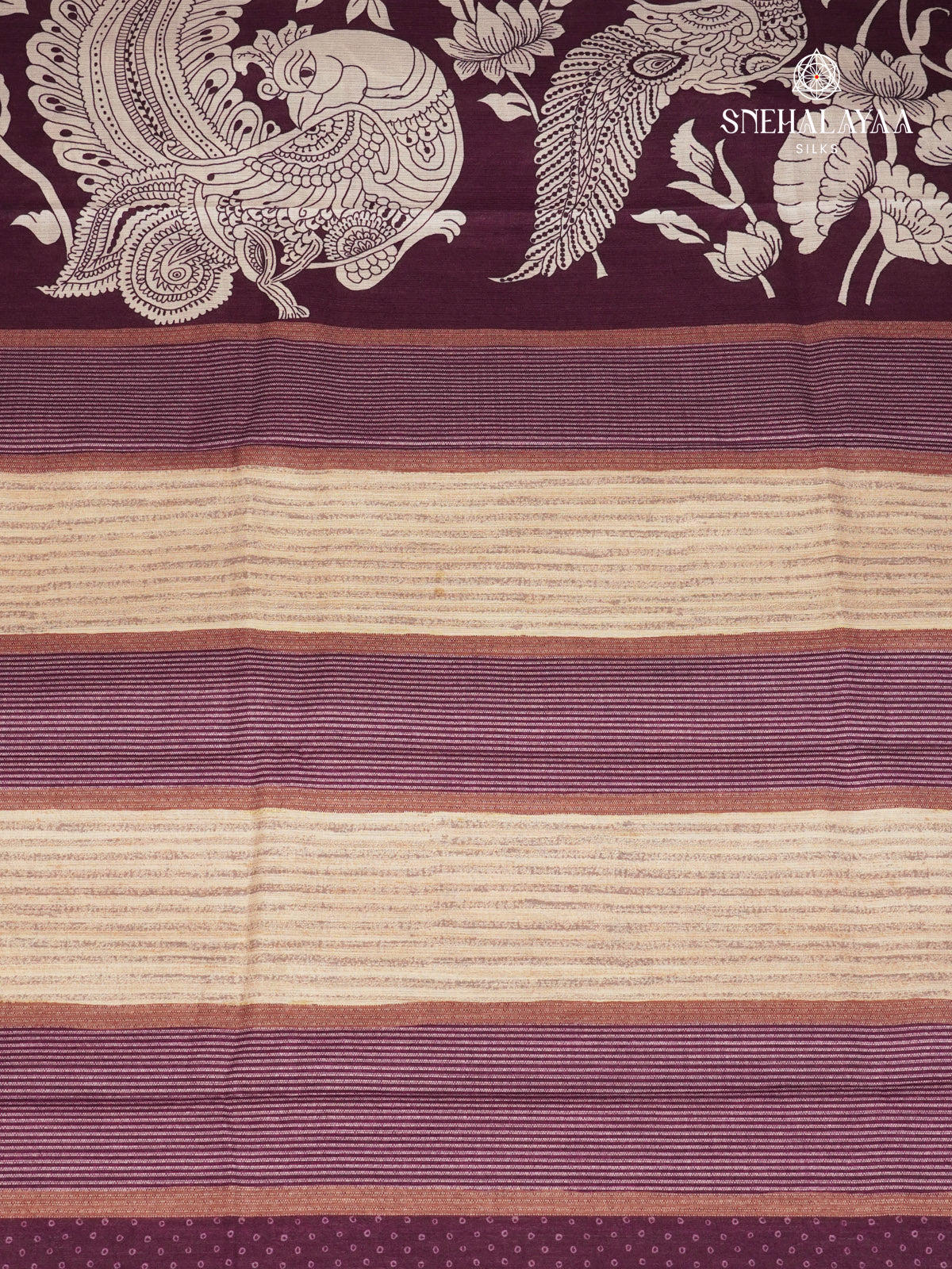 Magenta Tussar Saree