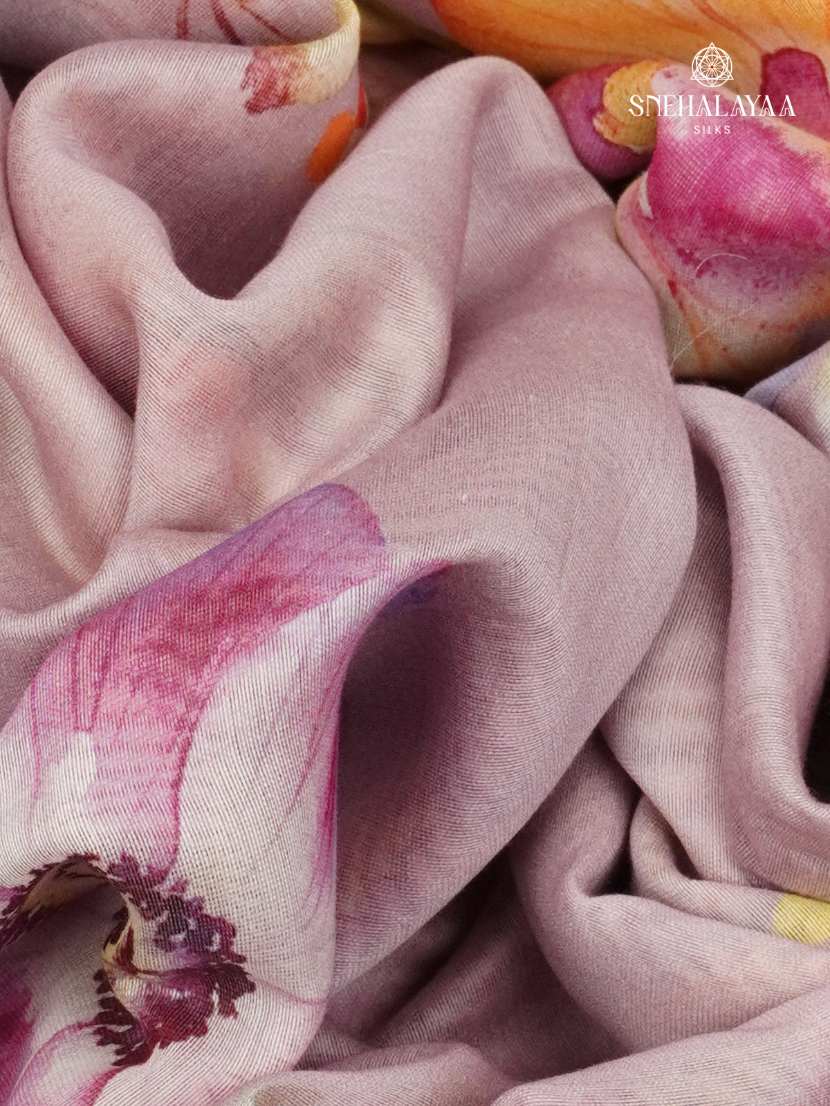 Lavender Chanderi Saree