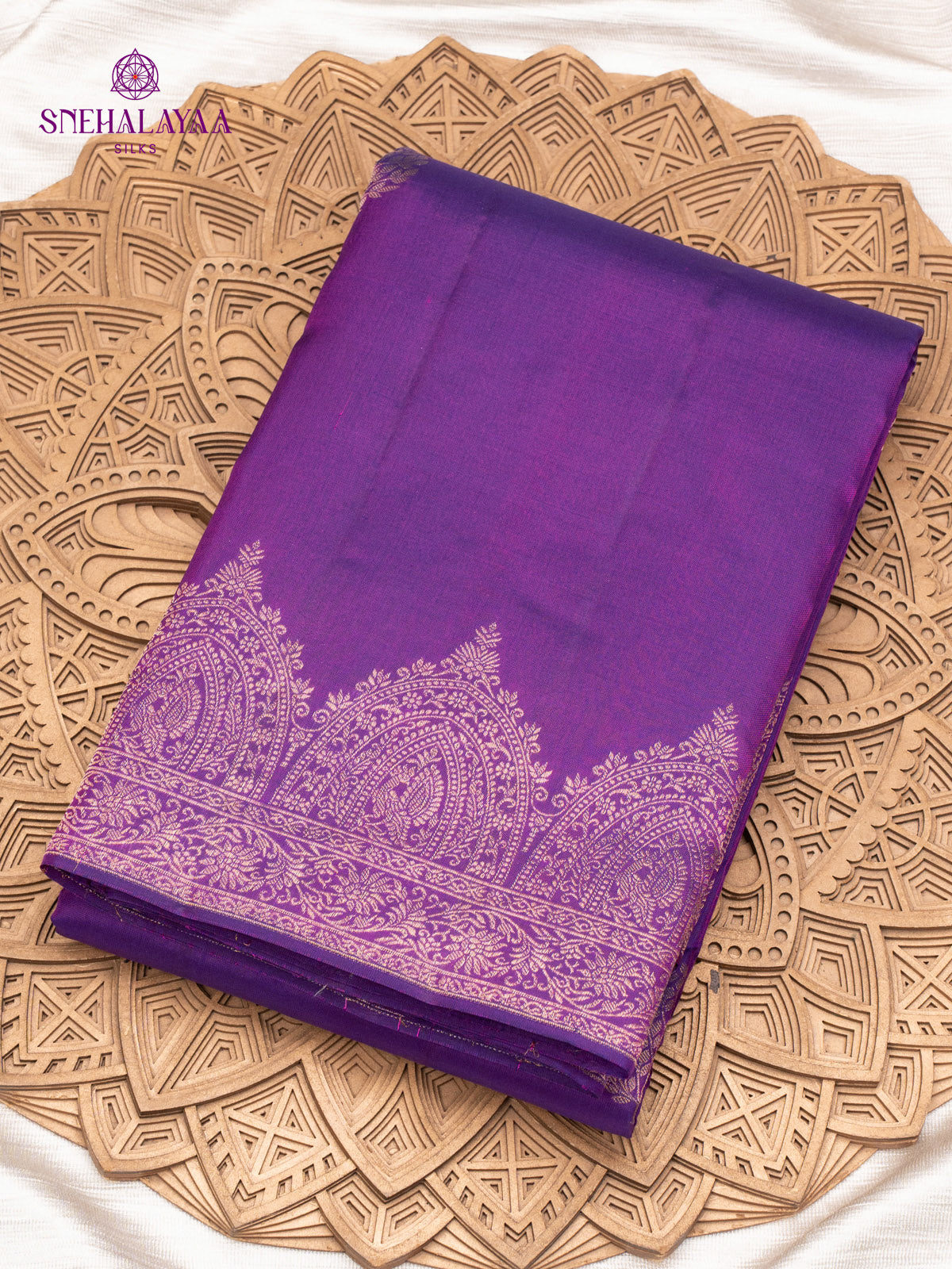 Violet Kanjivaram Silk Saree