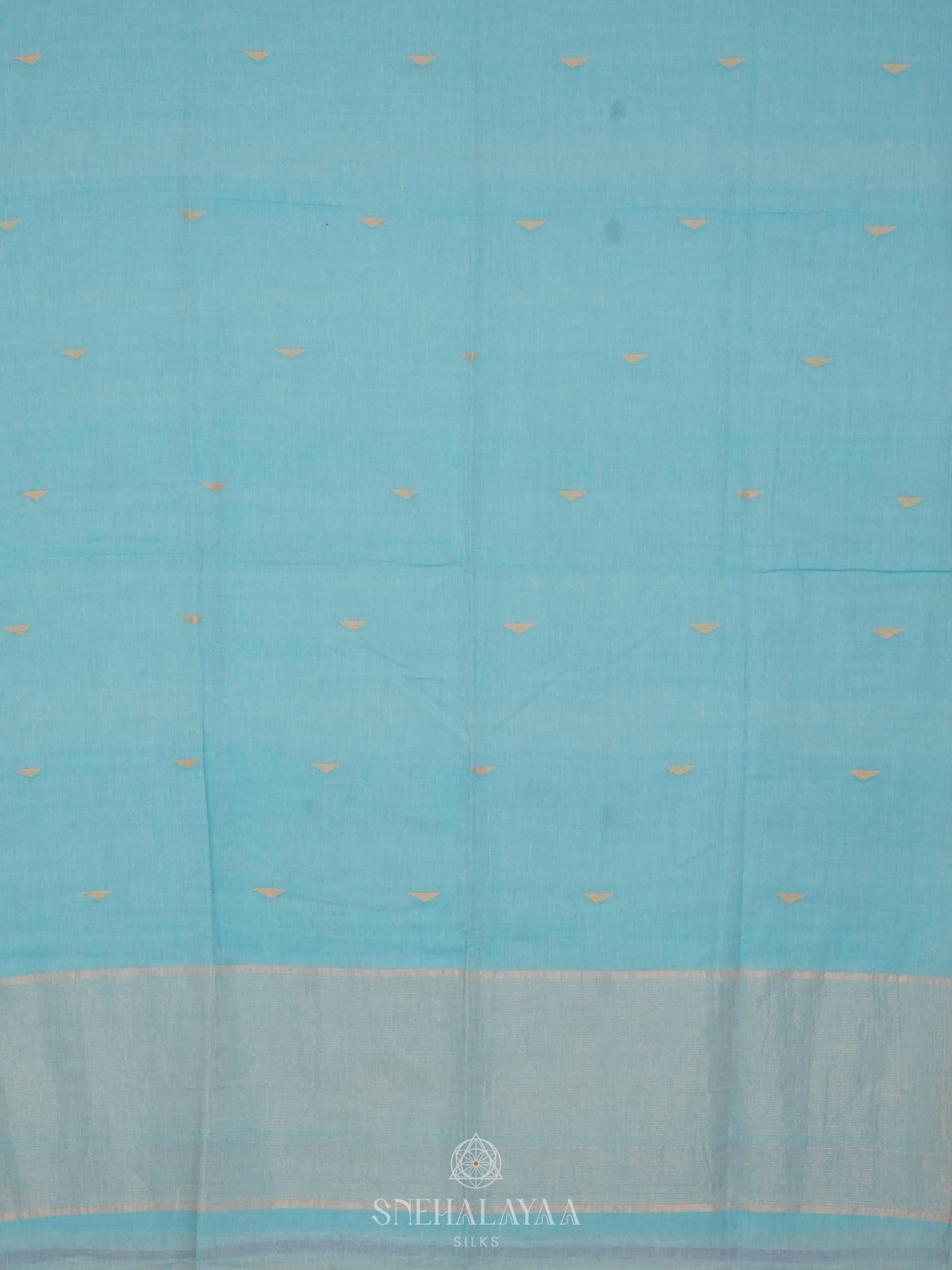 Sky Blue Sambalpuri Cotton Saree