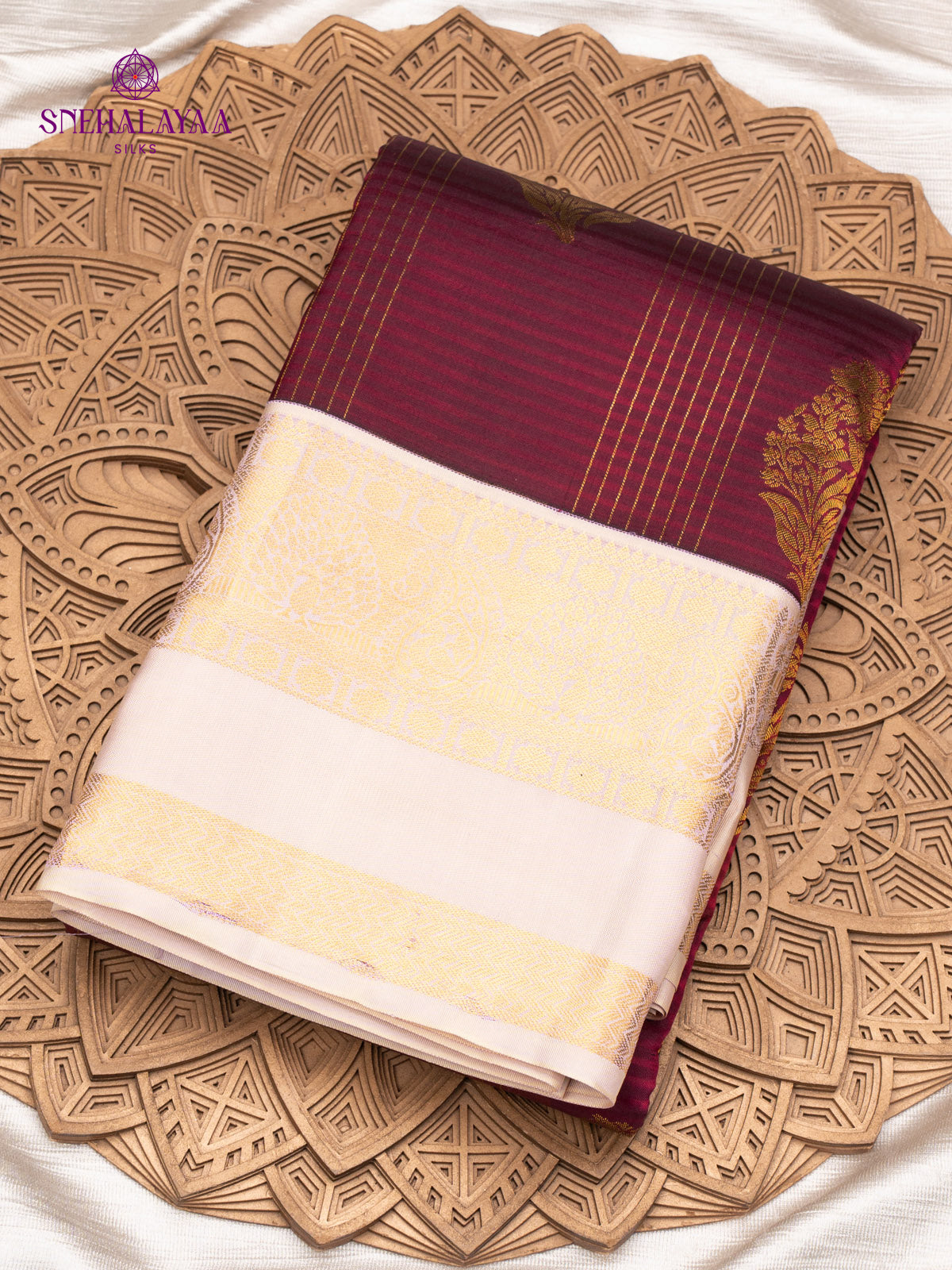 Maroon Kanjivaram Silk Saree