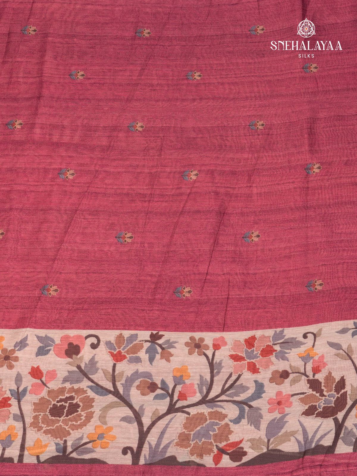 Magenta Linen Saree