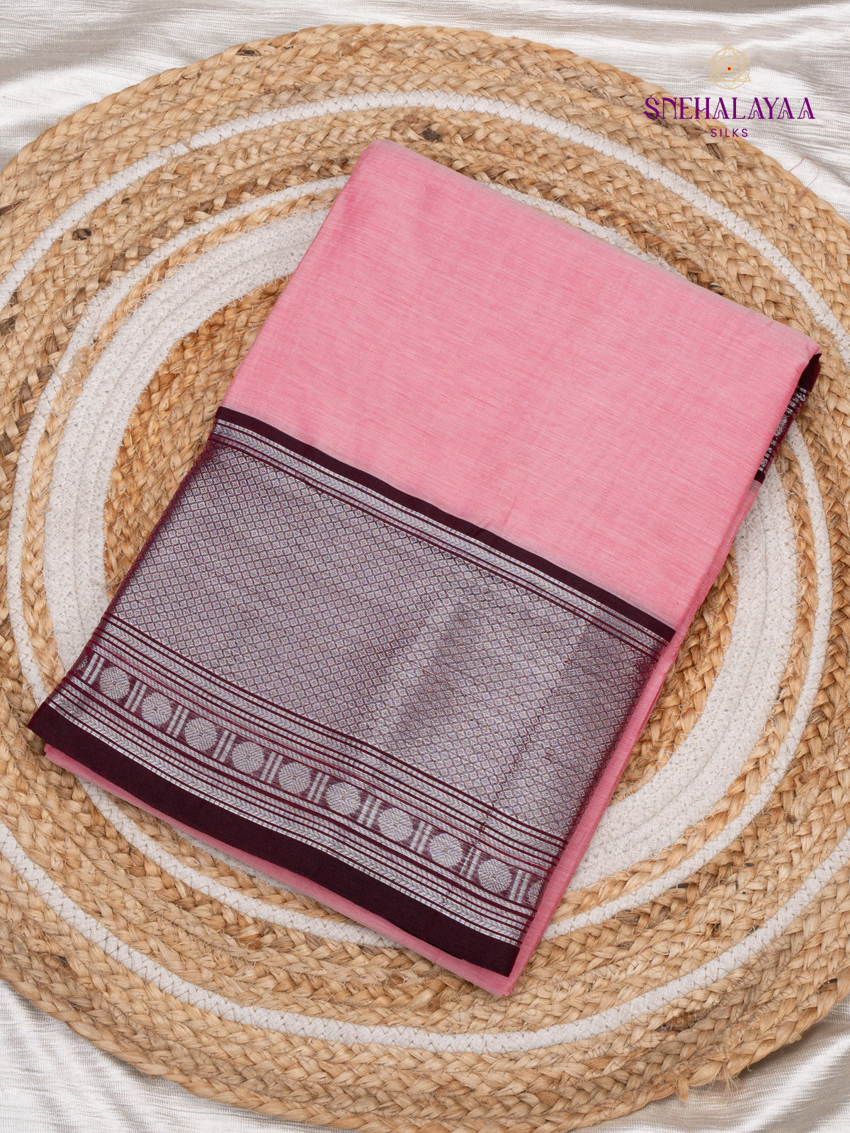 Pink Narayanpet Cotton Saree