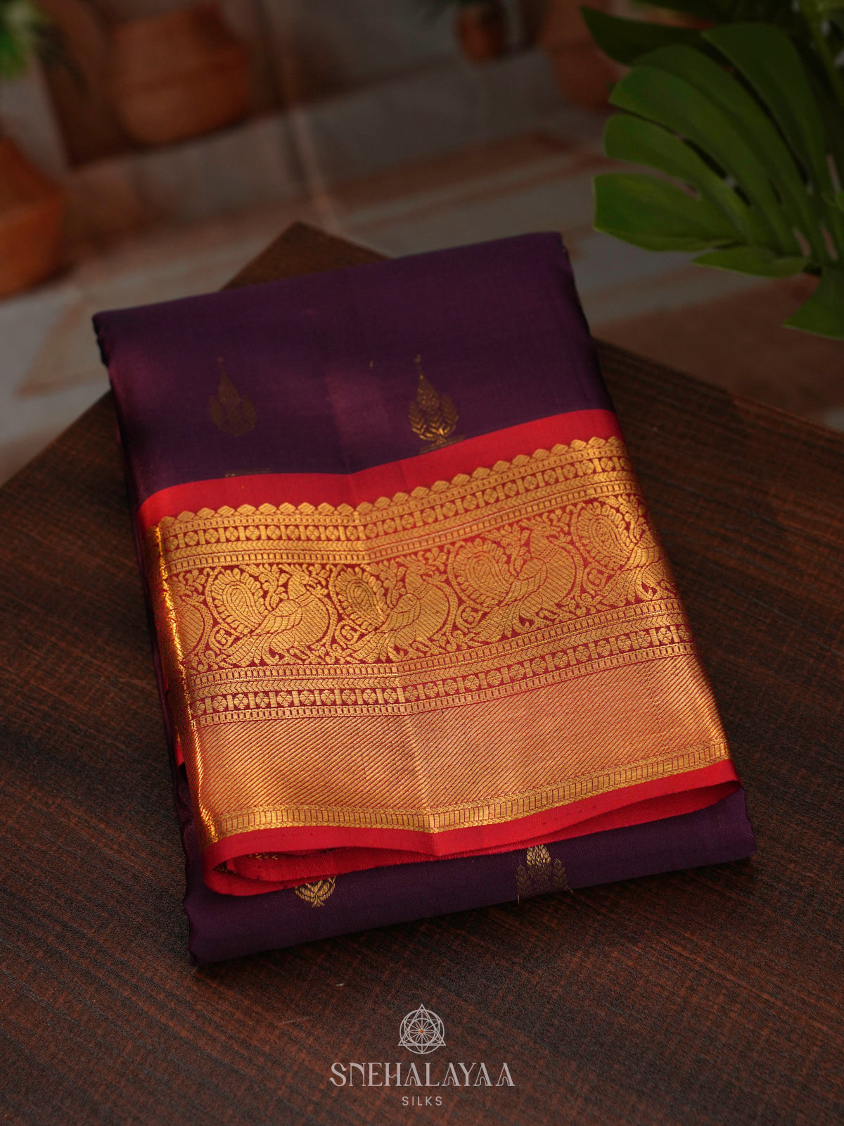 Purple Kanjivaram Silk Saree