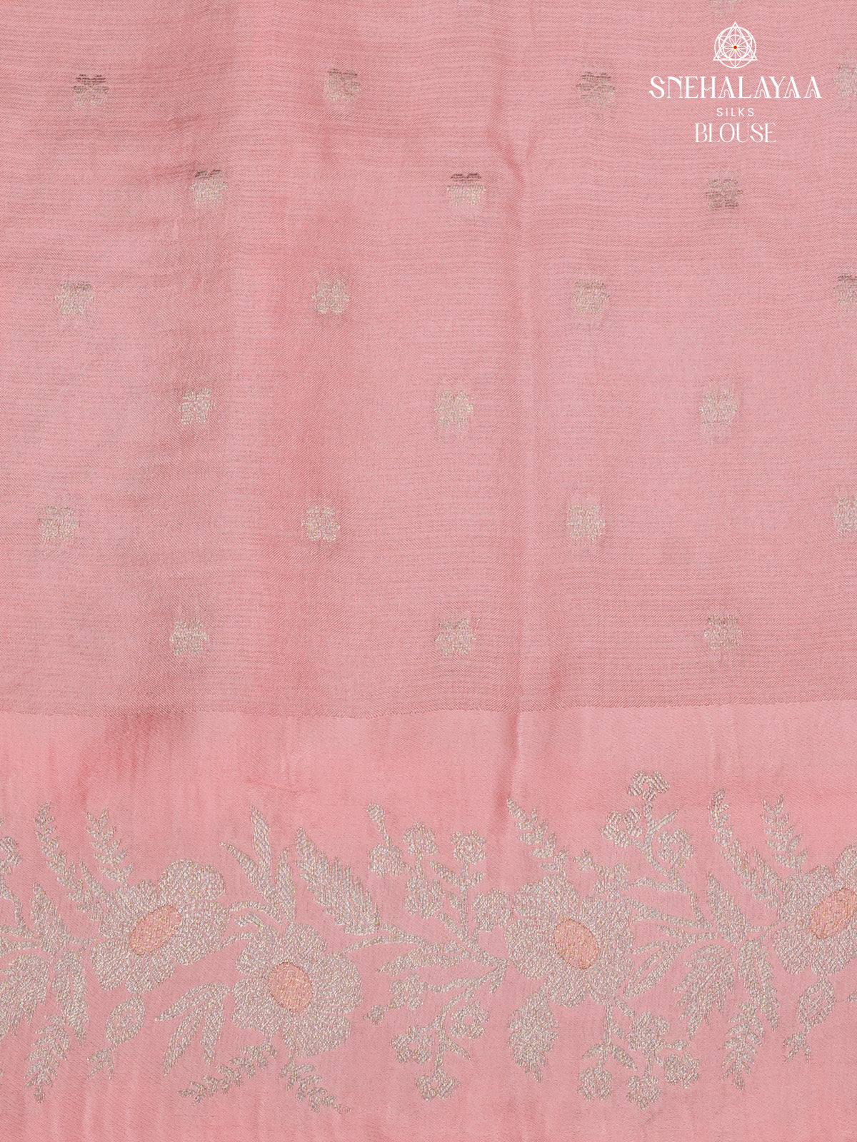 Peach Banaras Silk Saree