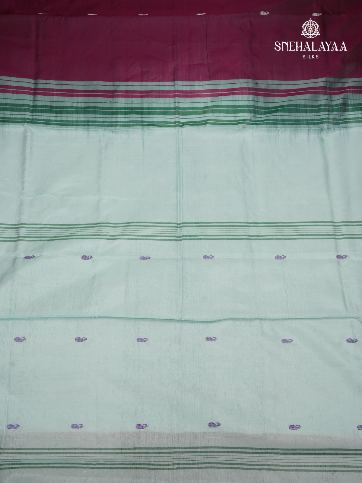 Magenta Banana Pith Saree