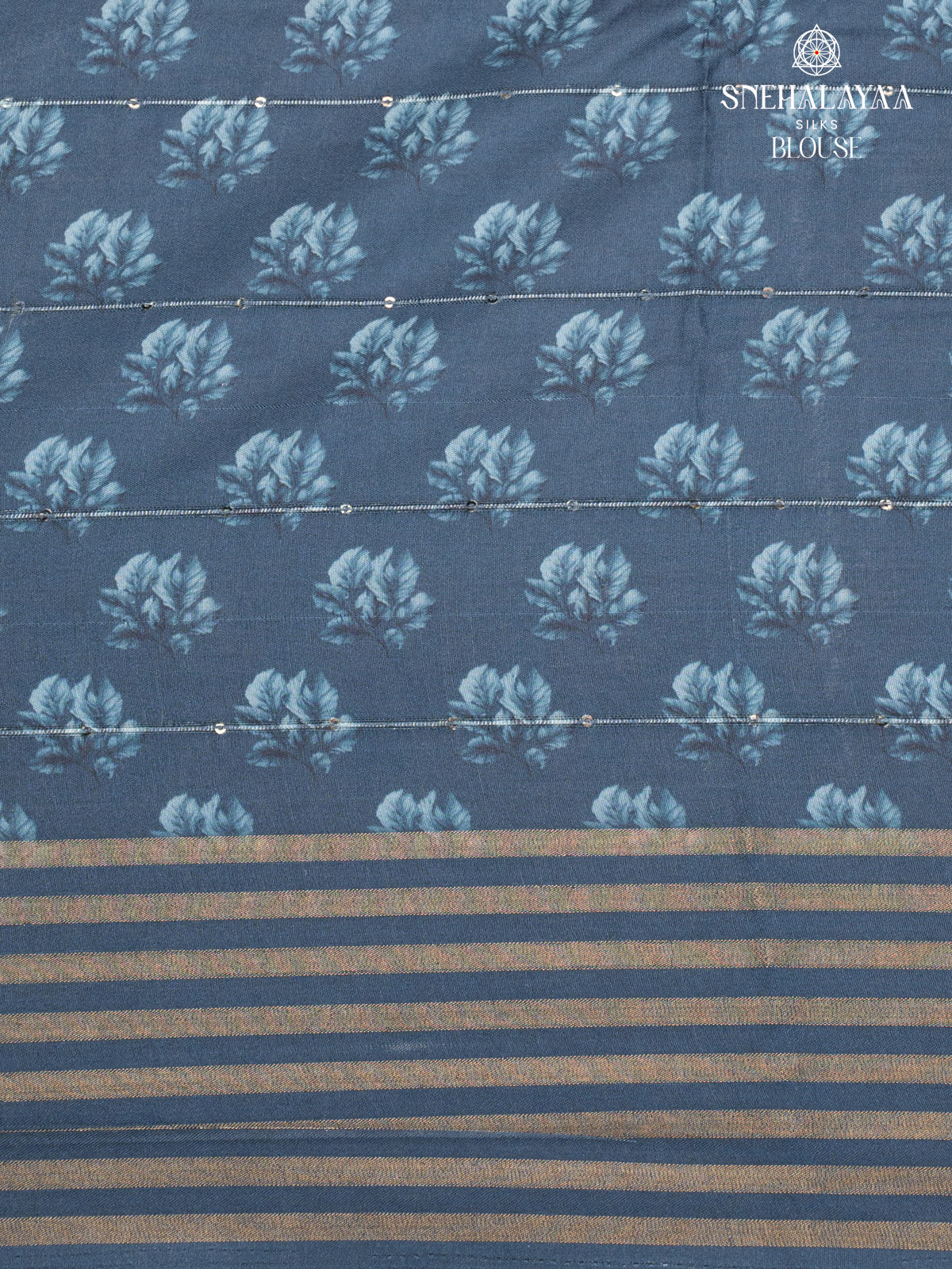 Blue Tussar Saree