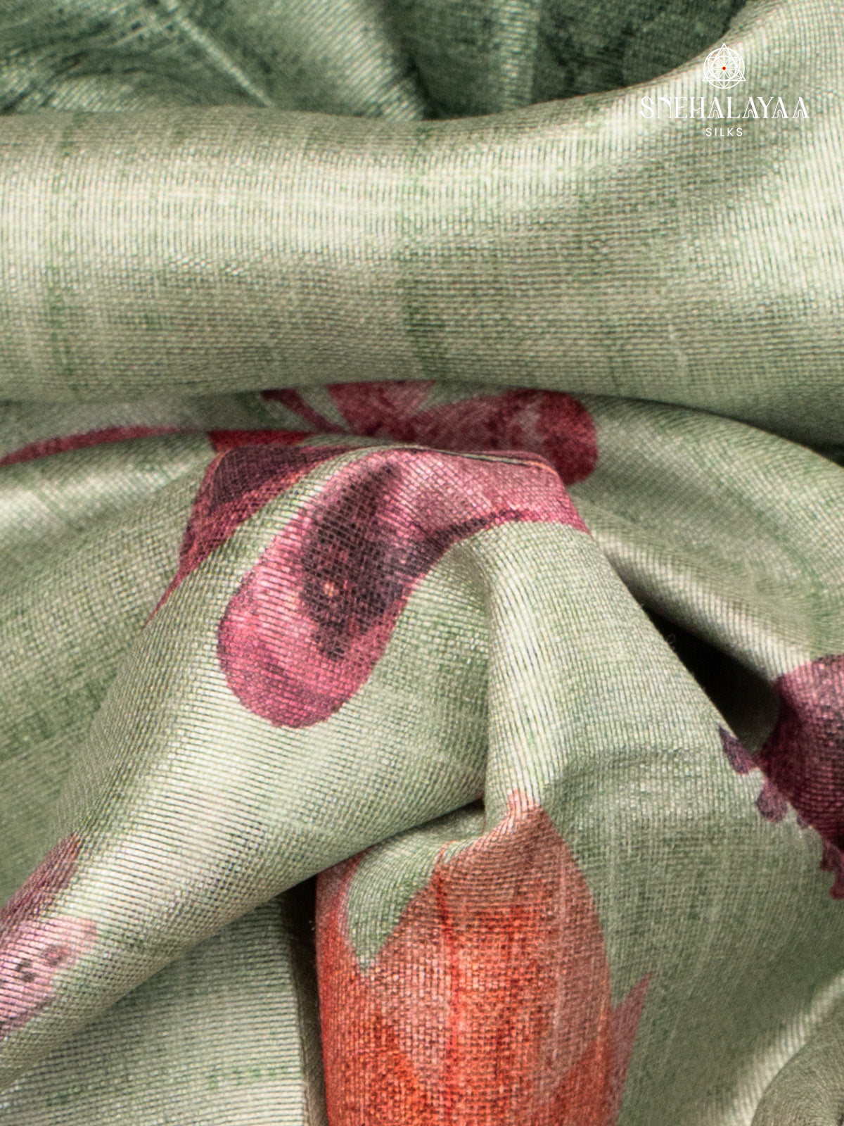 Pale Green Jute Saree