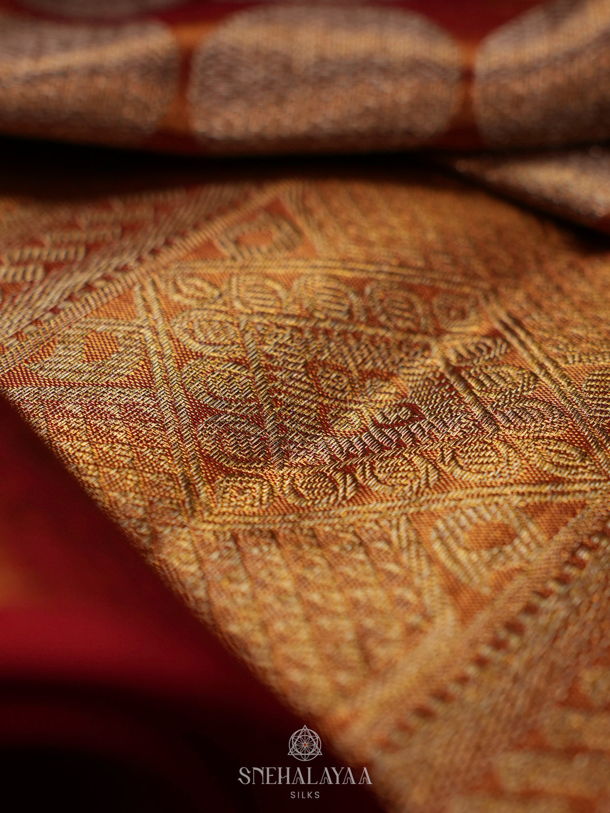 Orange Kanjivaram Silk Saree