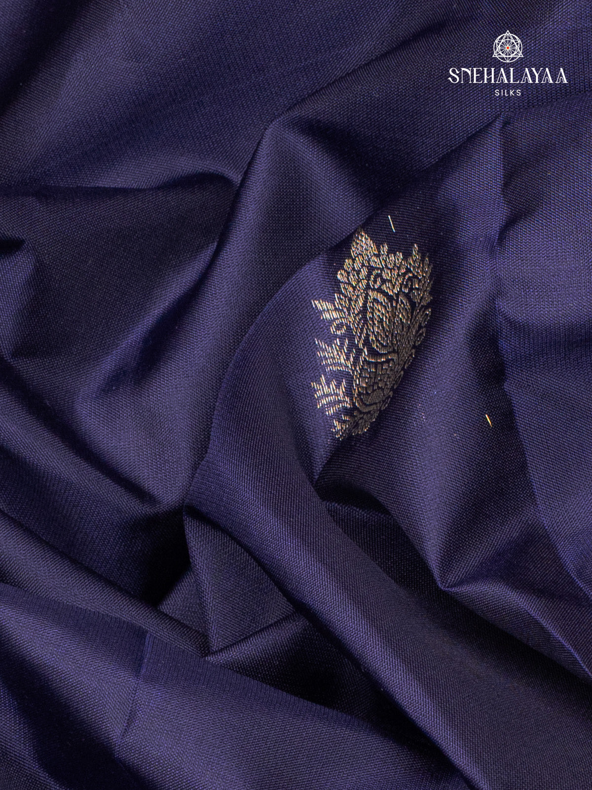 Navy Blue Kanjivaram Silk Saree