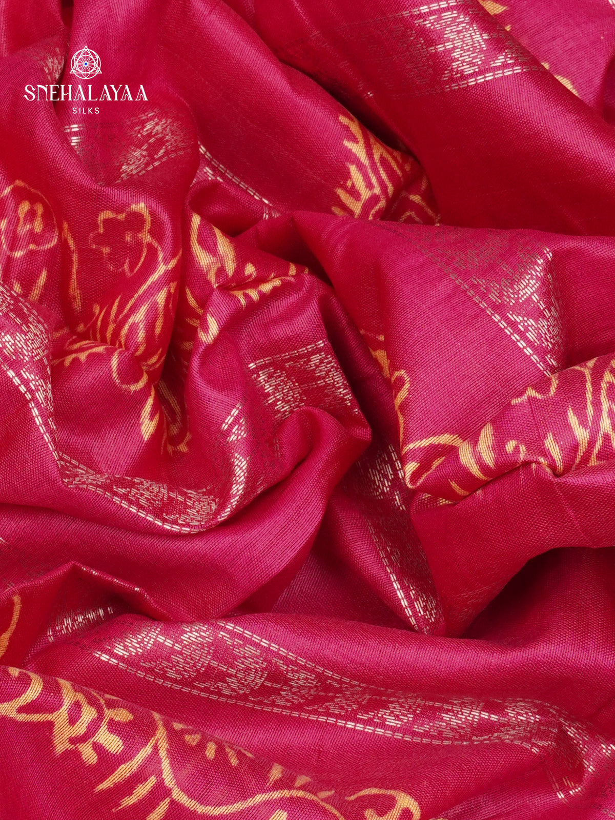 Rani Pink Bamboo Silk Saree