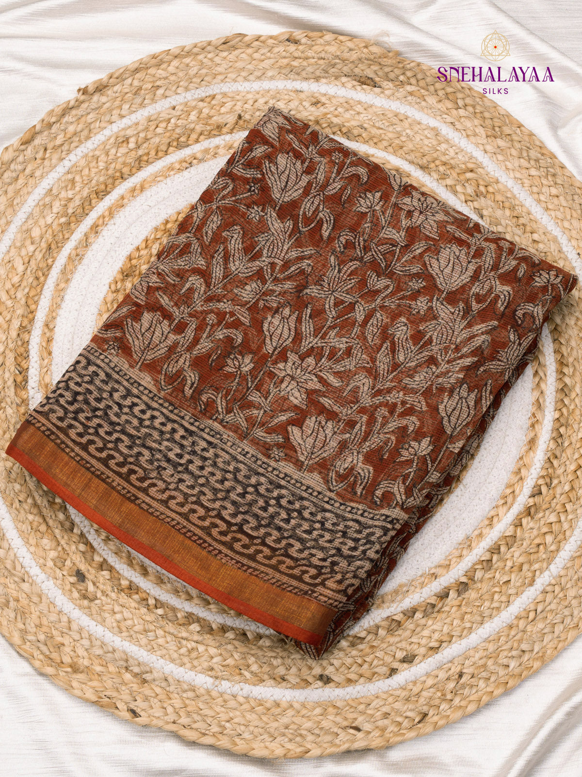 Honey Orange Kota Saree