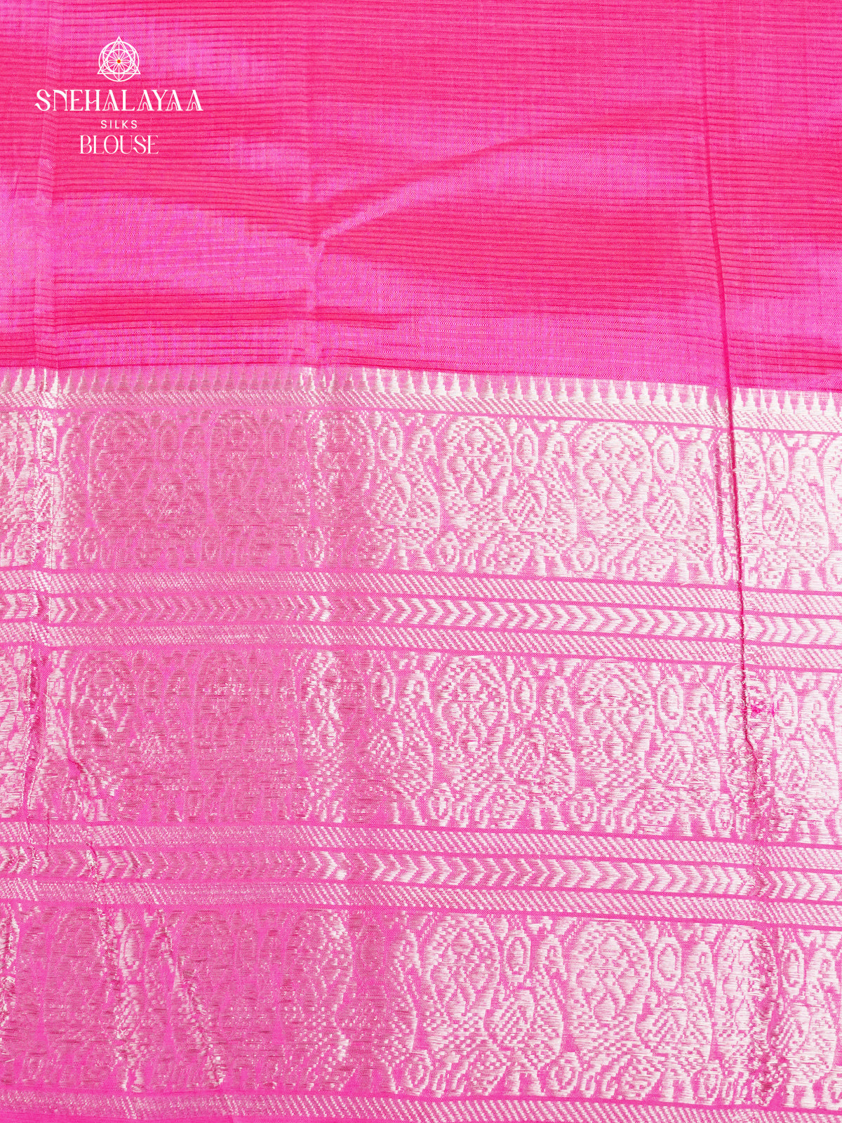 Bright Pink Mangalagiri Silk Cotton Saree