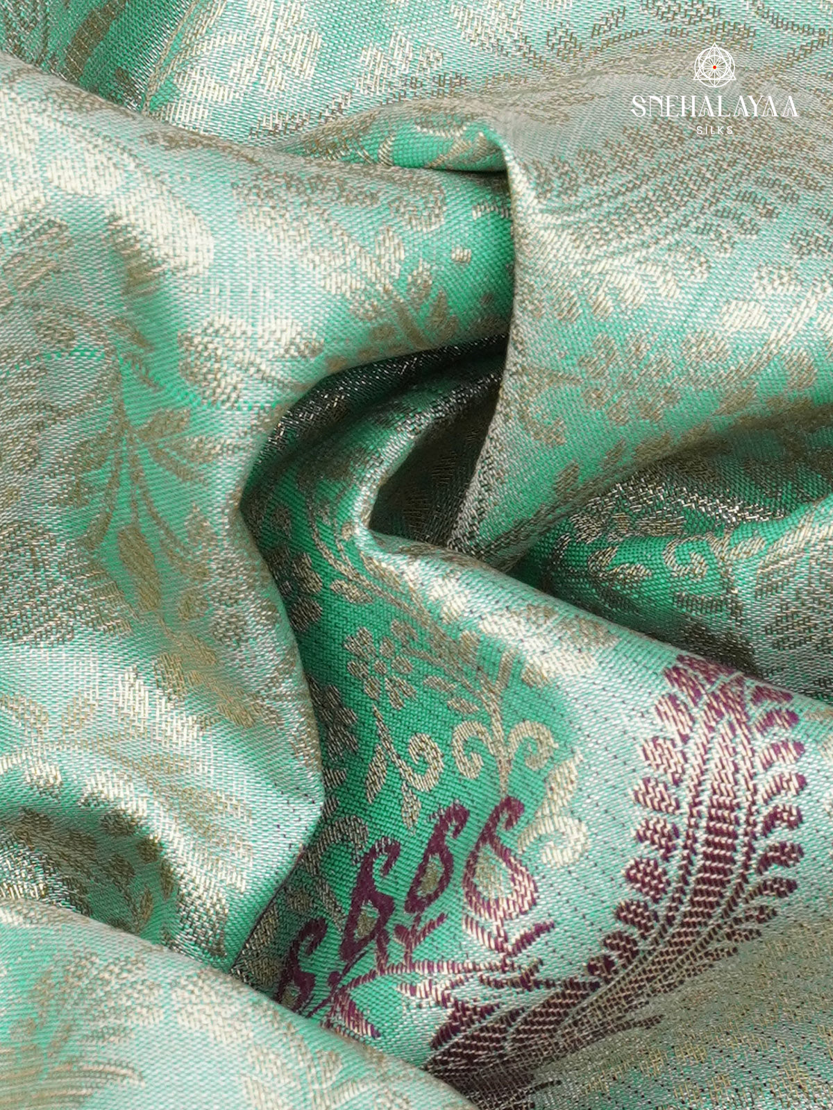 Pale Green Art Silk Saree