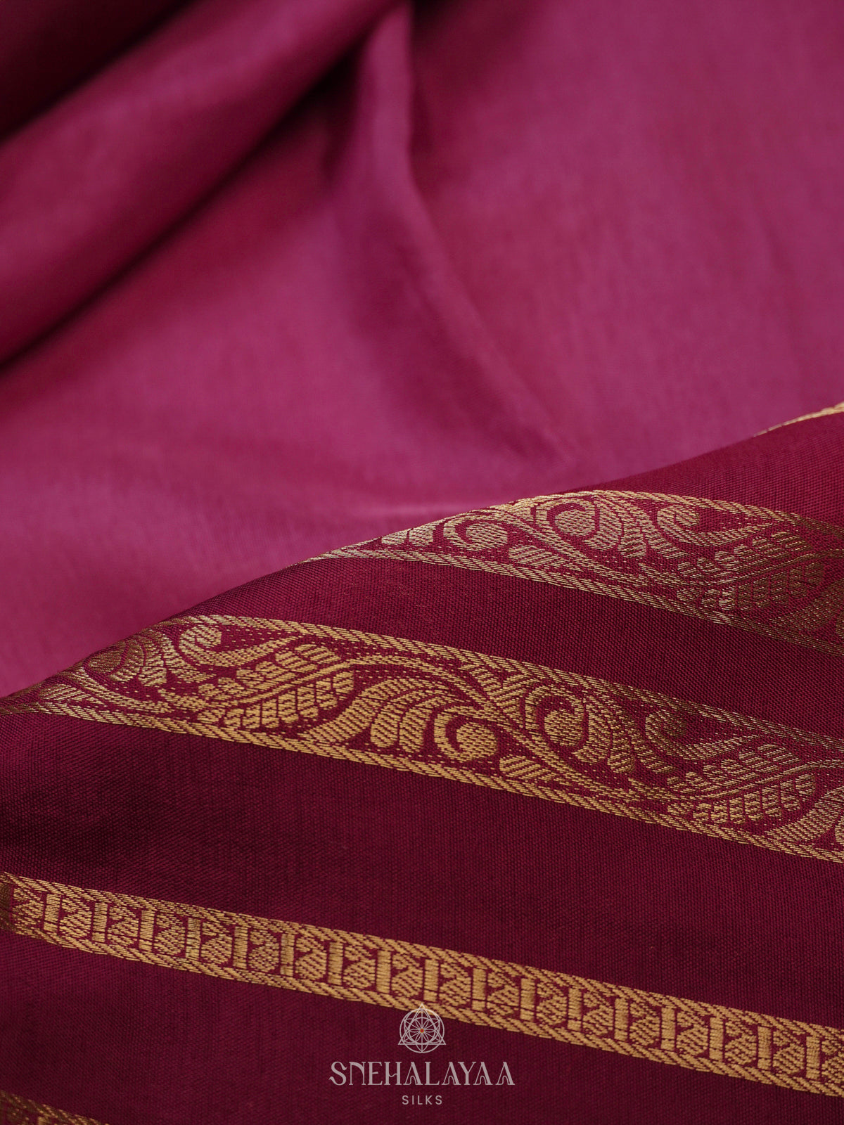 Raspberry Red Banaras Silk Saree