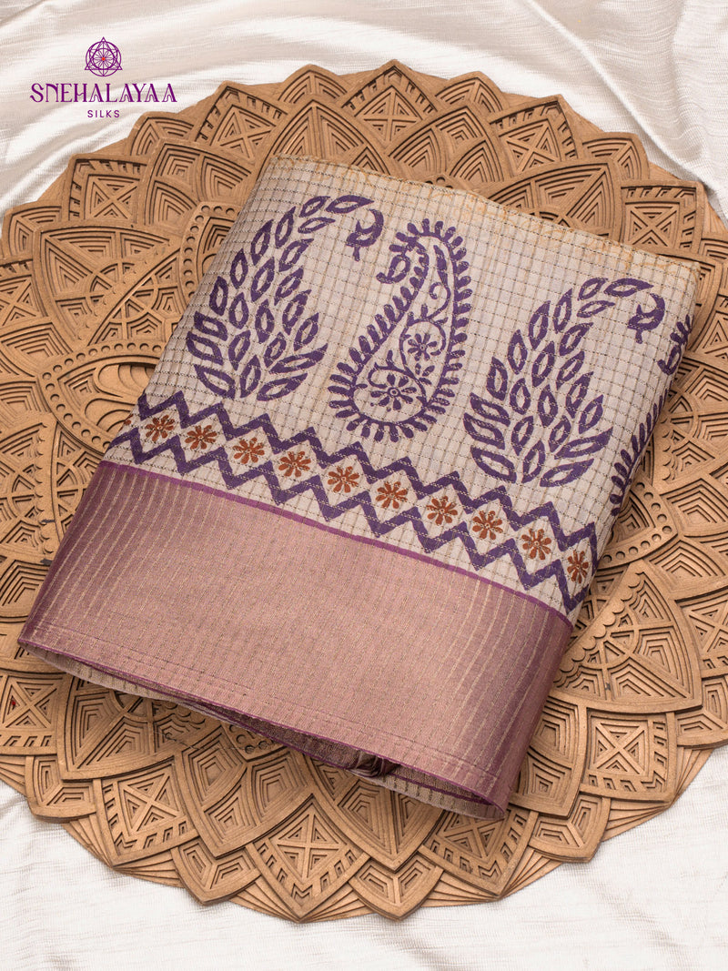 Mustard Tussar Saree