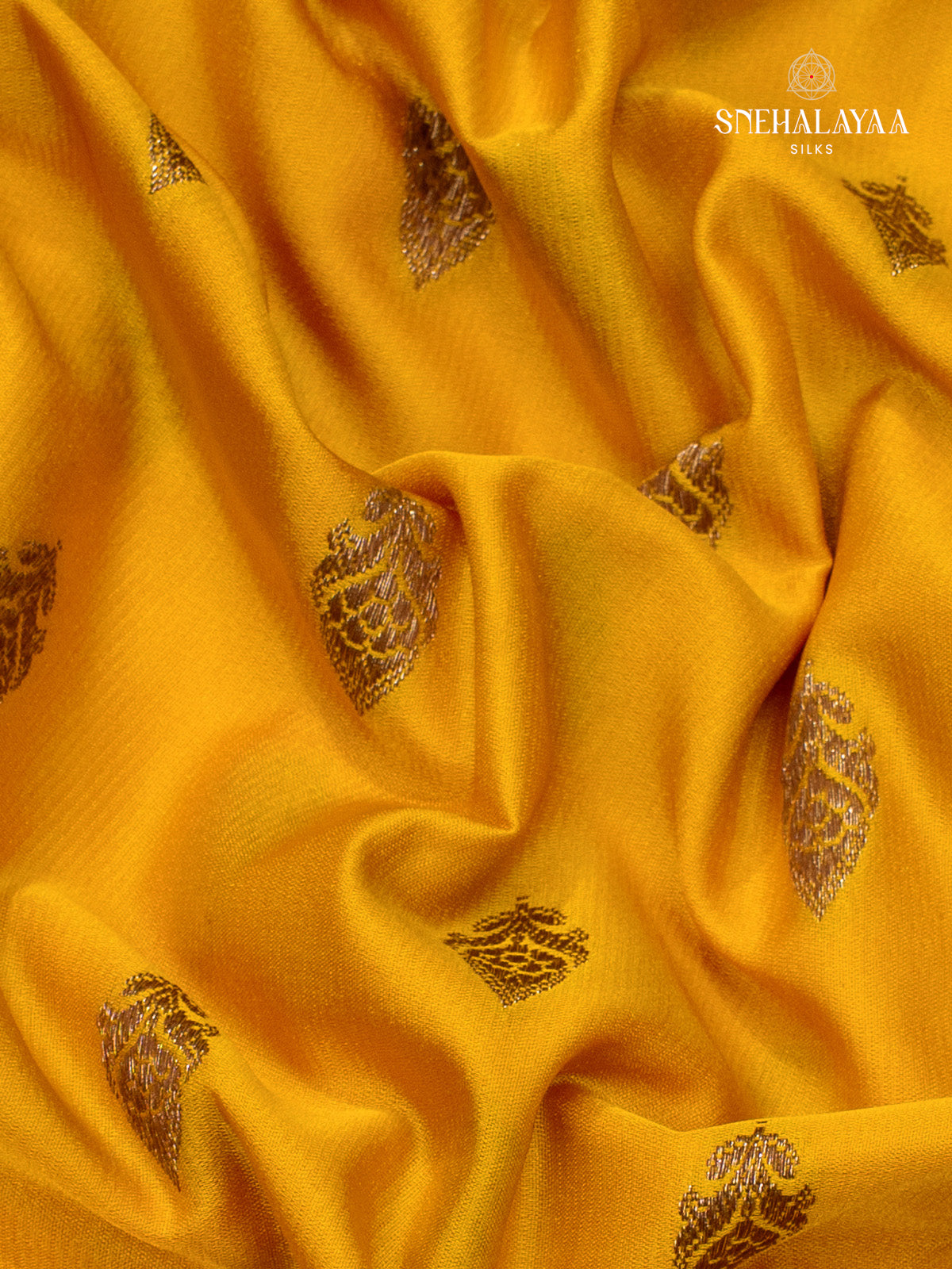 Yellow Satin Banaras Saree
