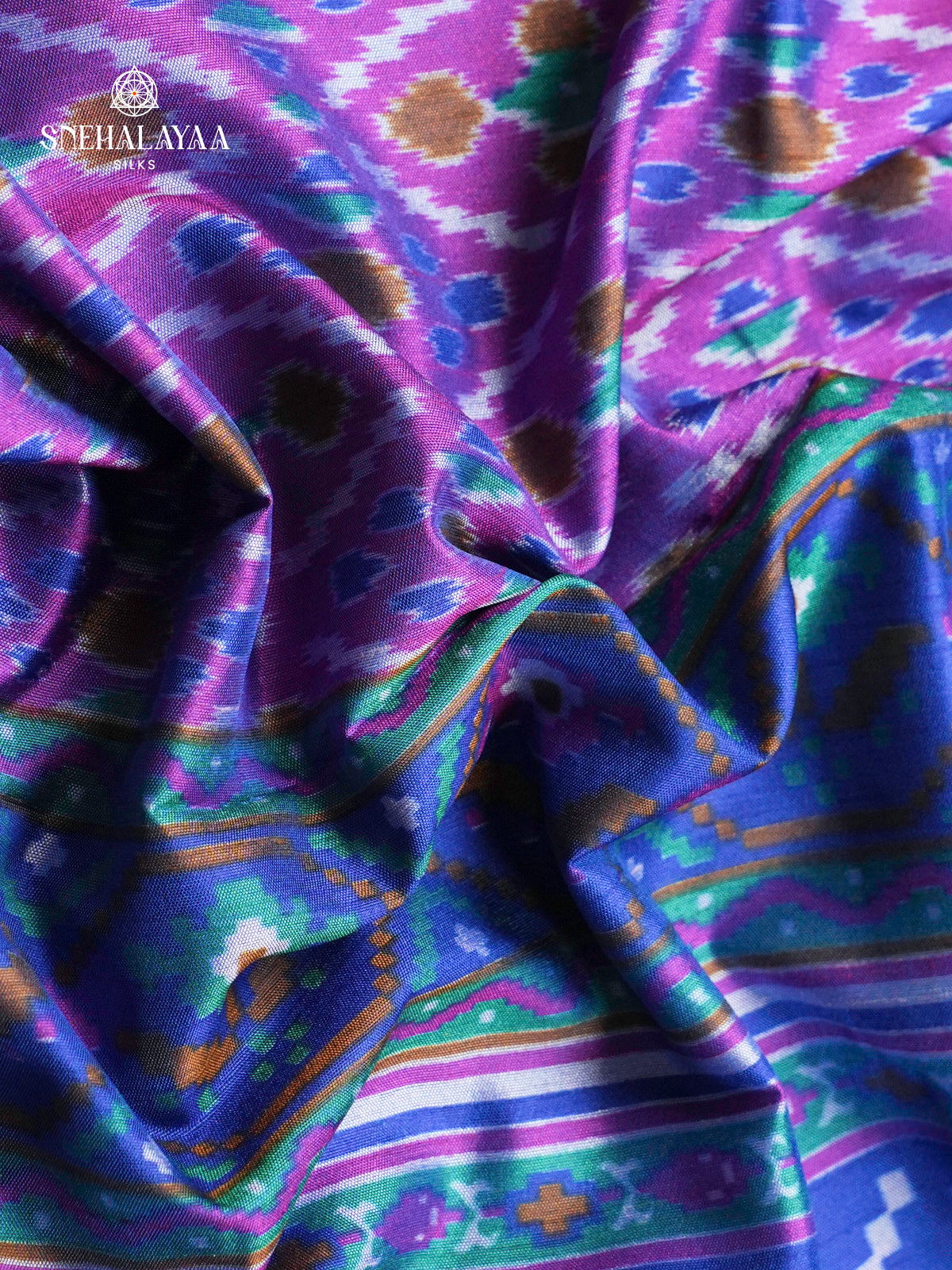 Violet Ikat Saree