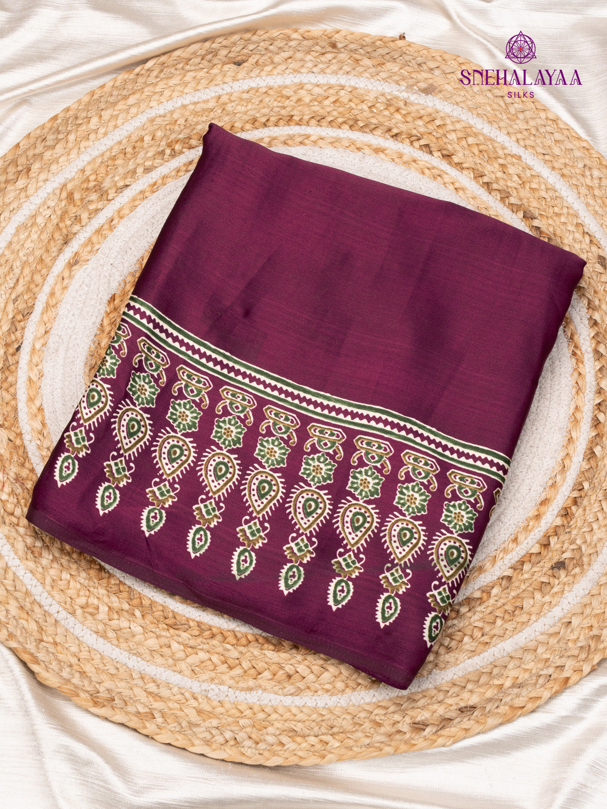 Burgundy Modal Silk Saree