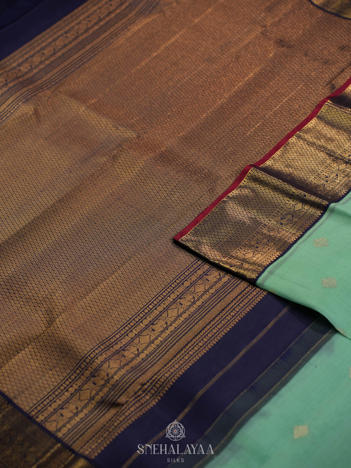 Mint Green Kanjivaram Silk Saree