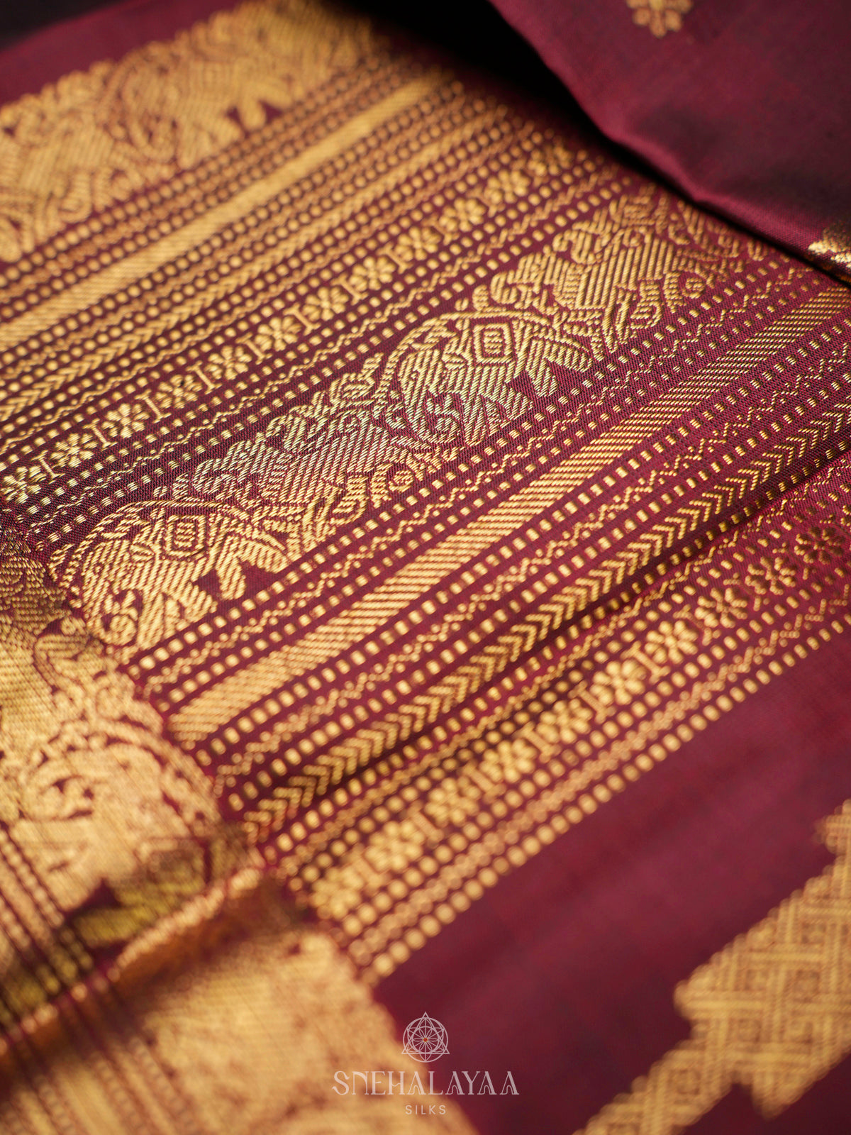 Brown Kanjivaram Silk Saree