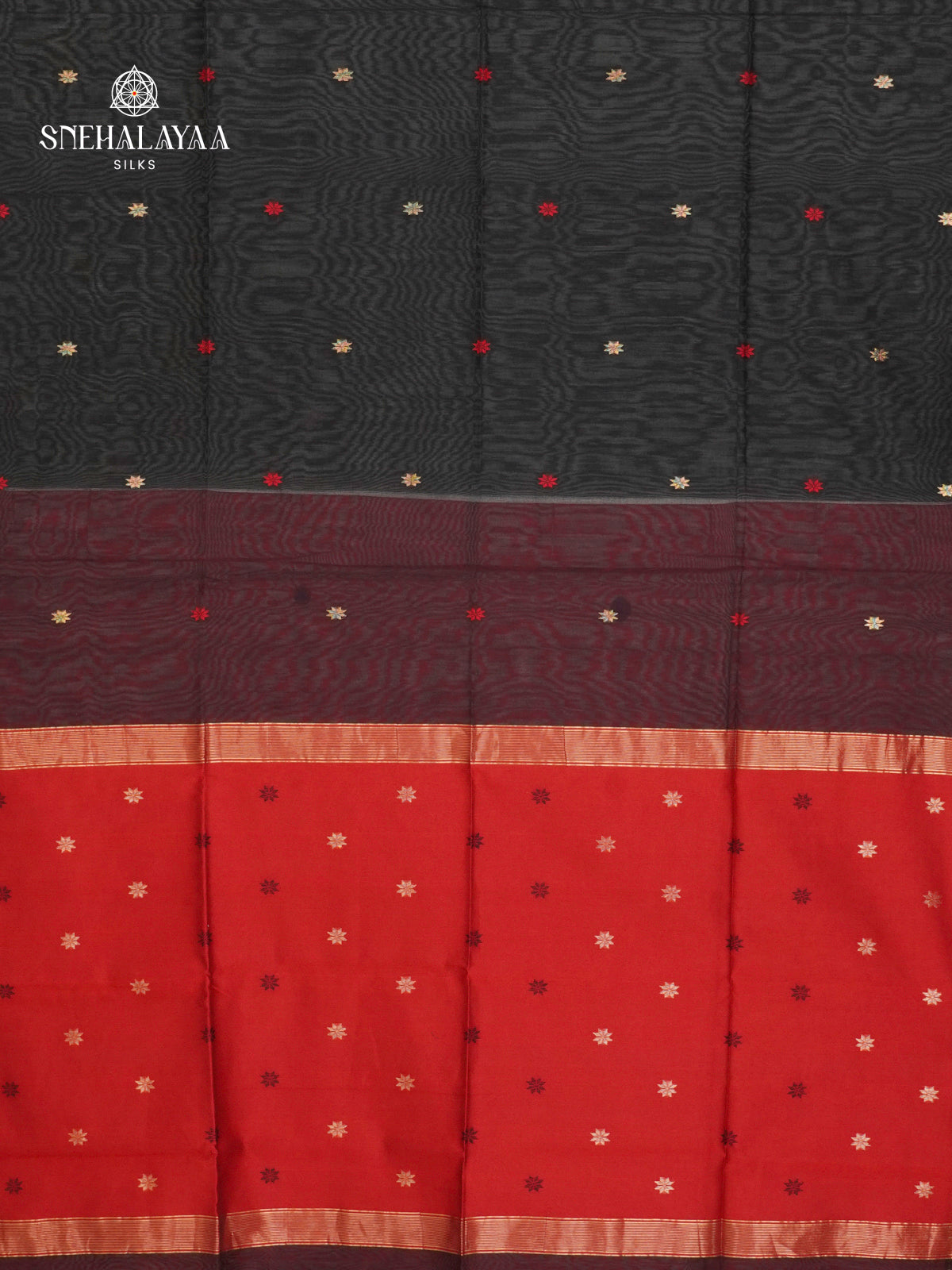 Black Maheshwari Silk Cotton Saree