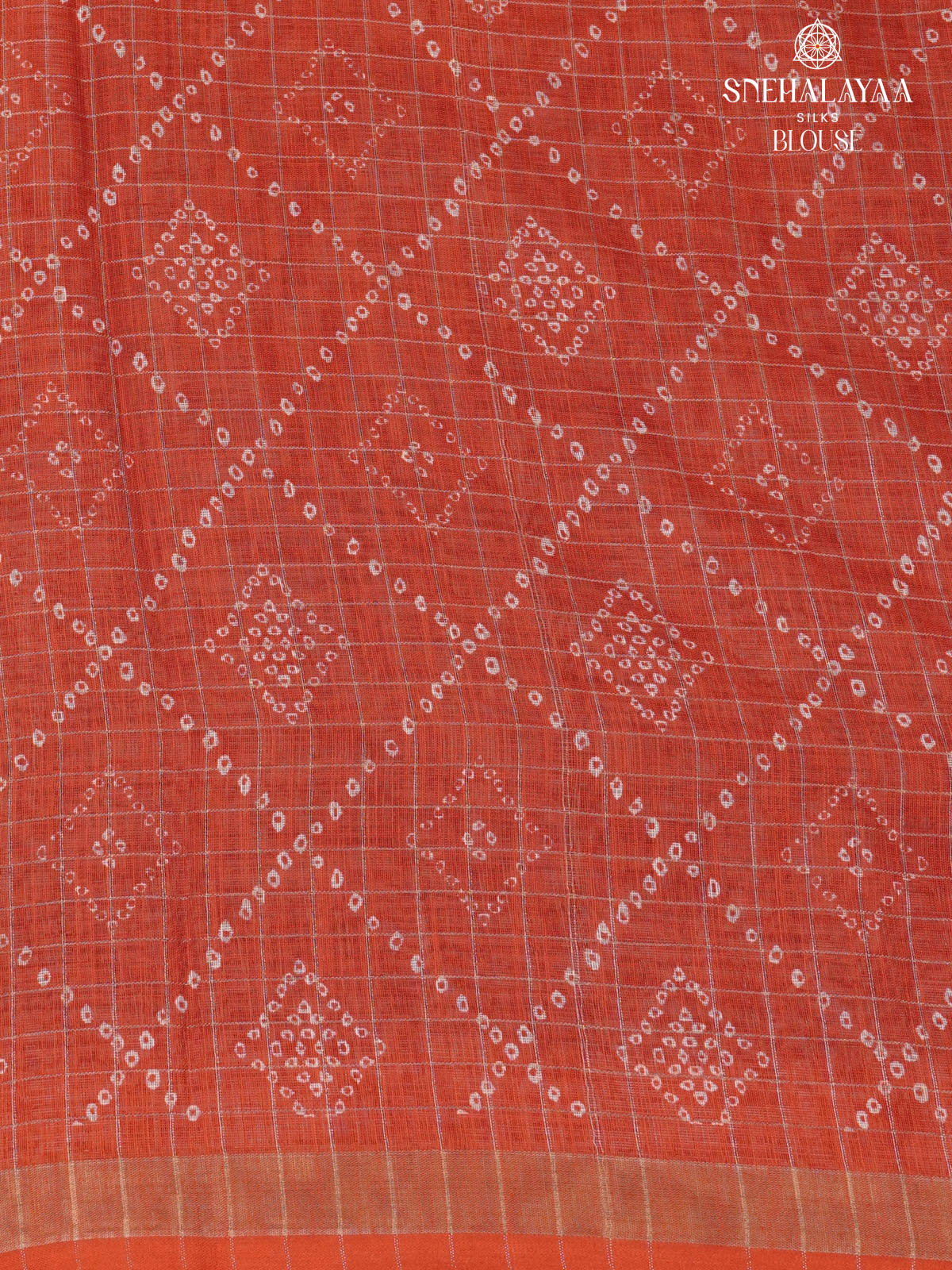 Orange Linen Saree