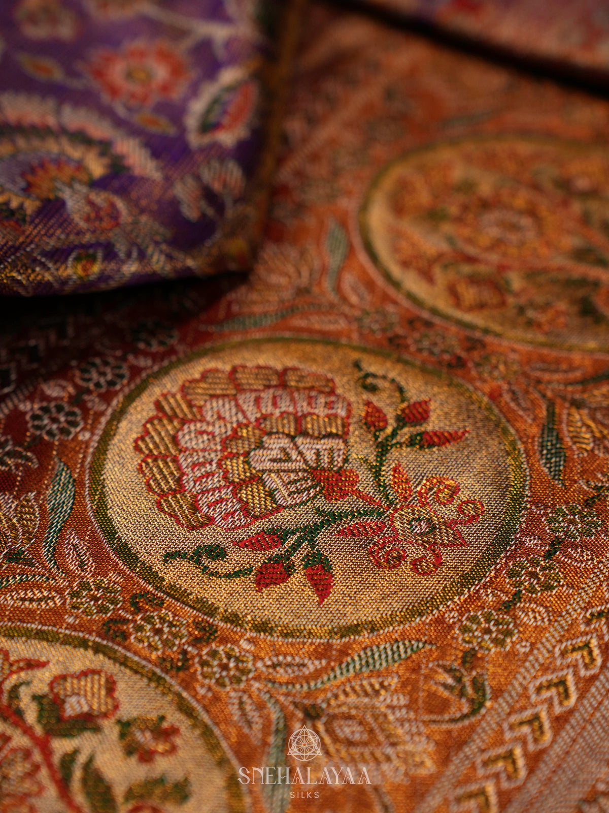 Purple Kanjivaram Silk Saree