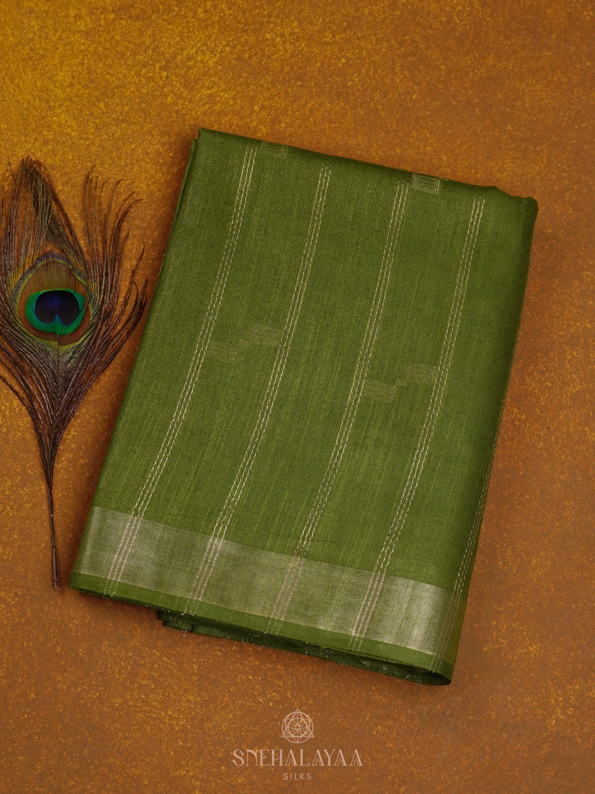 Green Bamboo Silk Saree