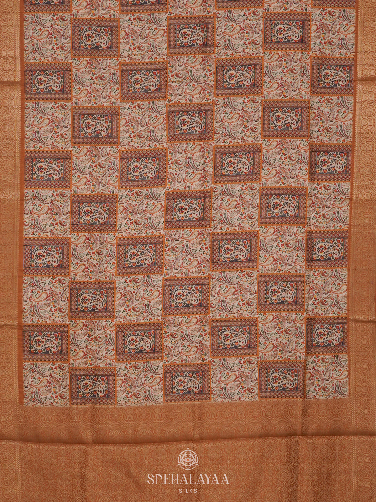 Mustard Tussar Saree