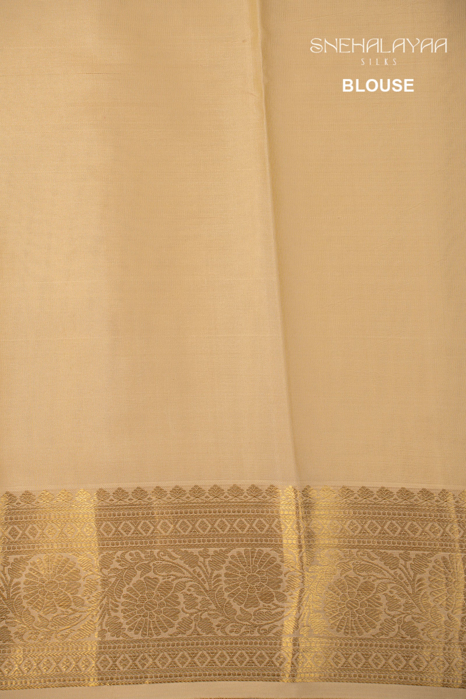 Cream Kancheevaram Silk Saree