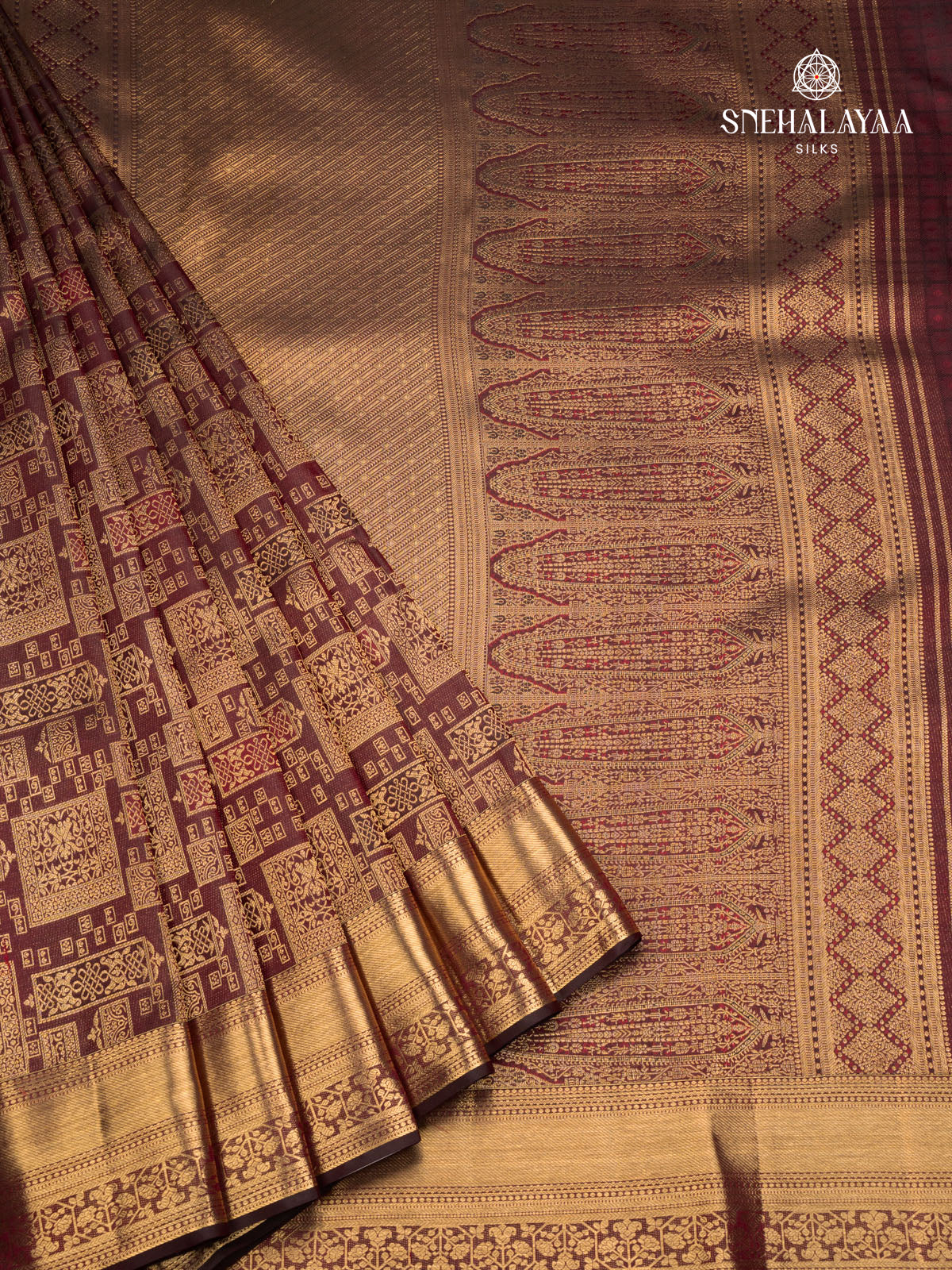 Brown Kanjivaram Silk Saree