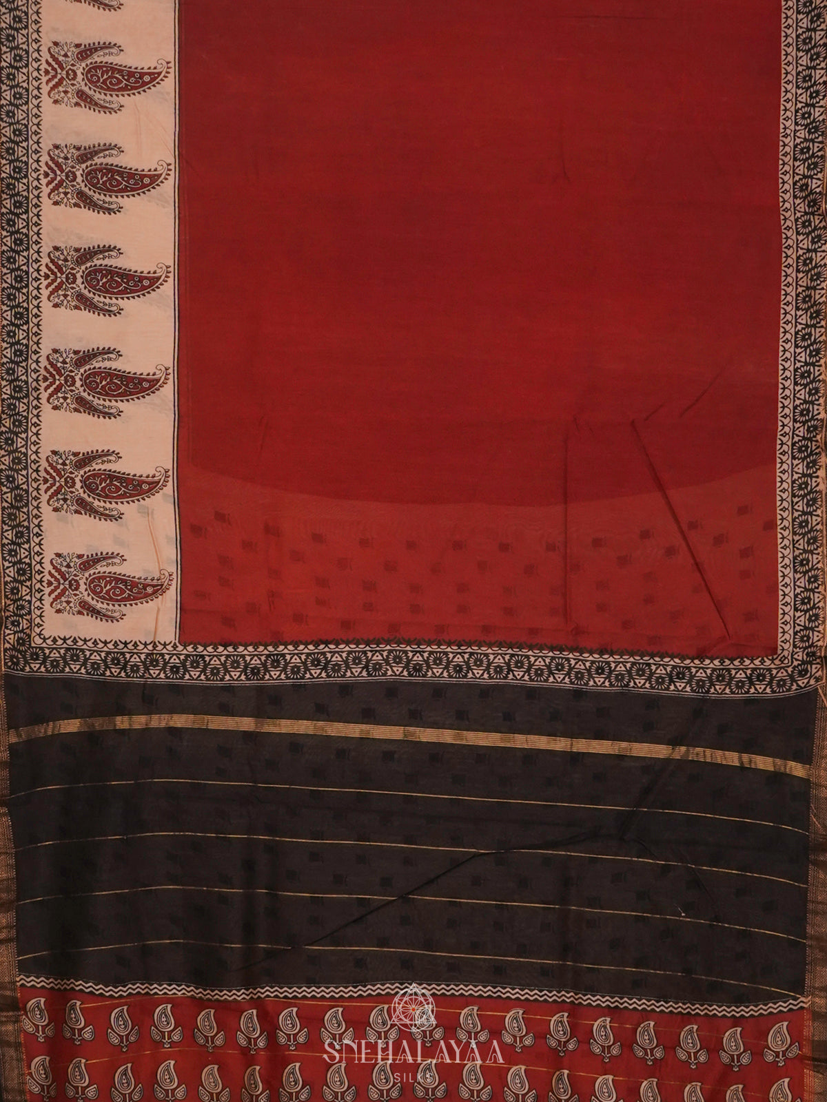 Red Chanderi Saree