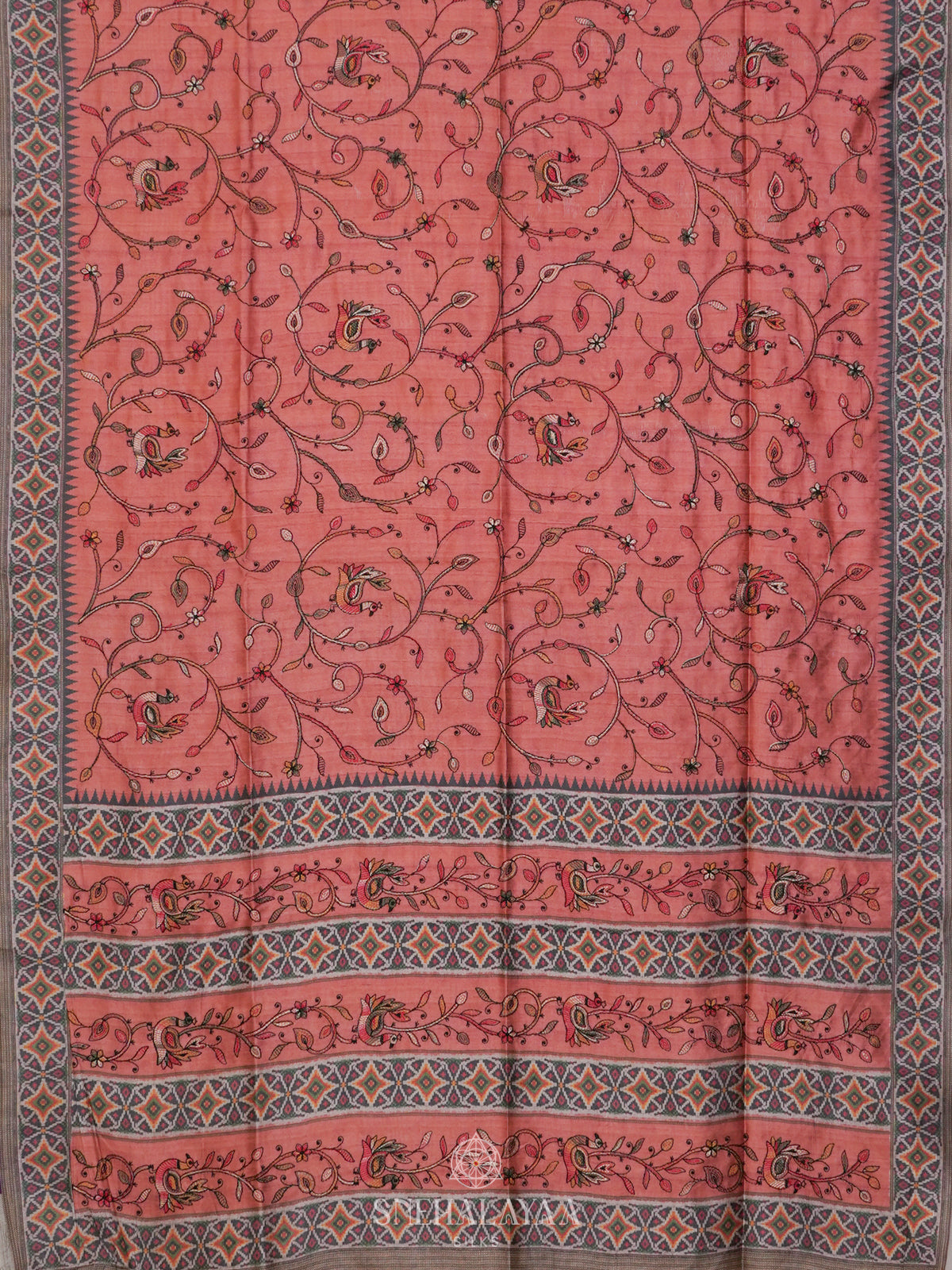 Rosewater Pink Jute Saree